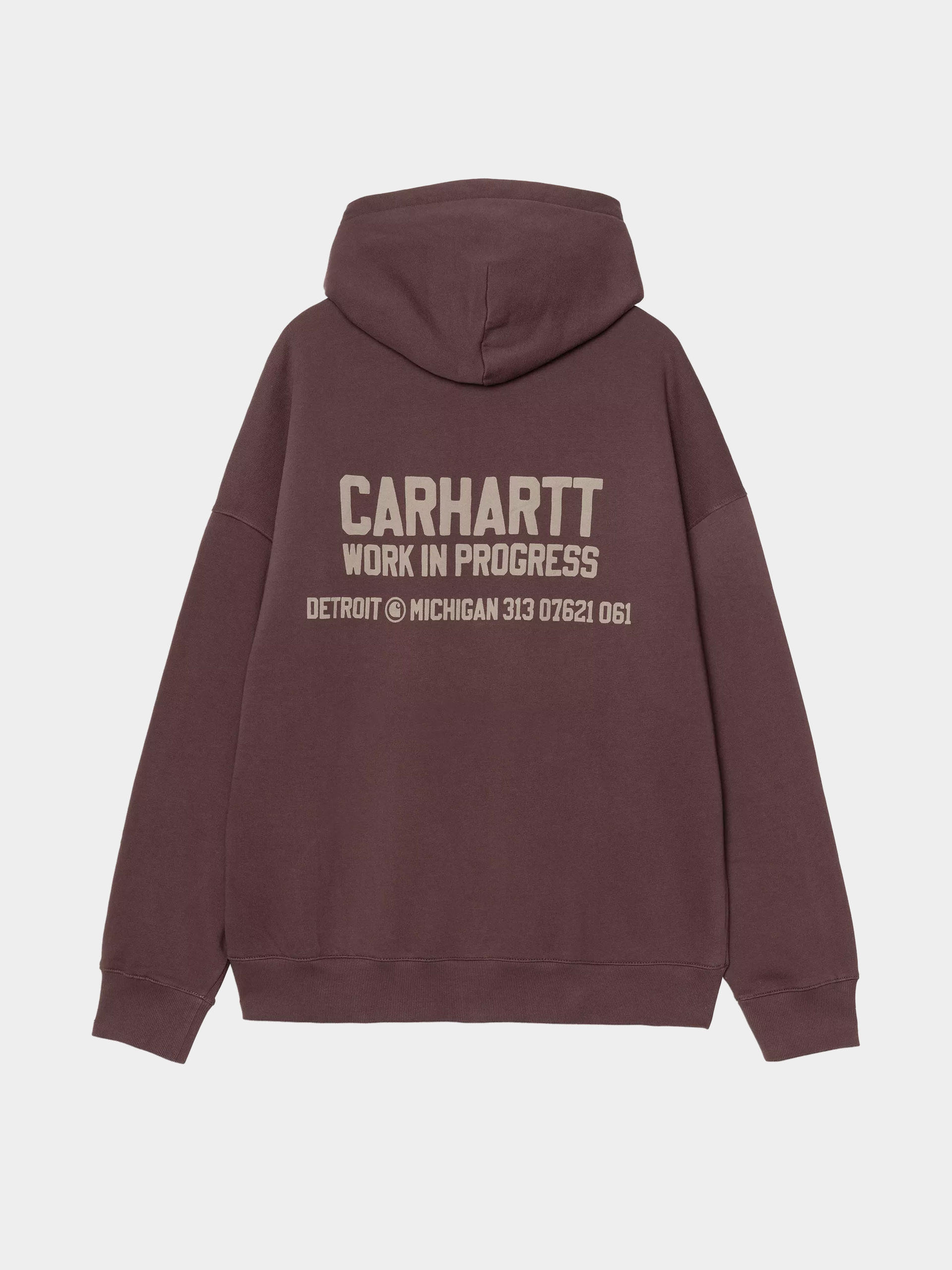 Mikina s kapucí Carhartt WIP Distance HD (palisander/stone dyed)