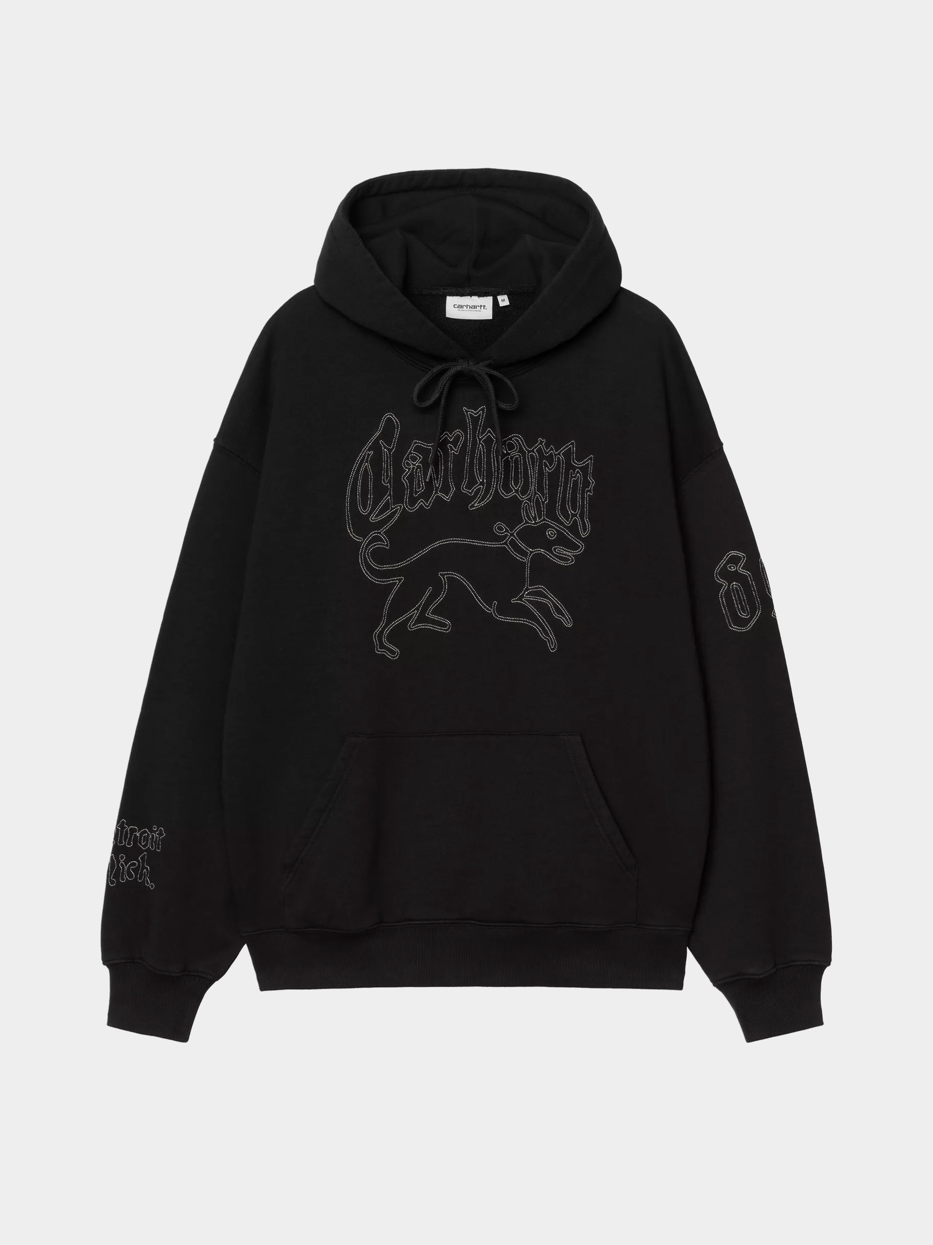 Mikina s kapucí Carhartt WIP Hackwork HD (black/wall)