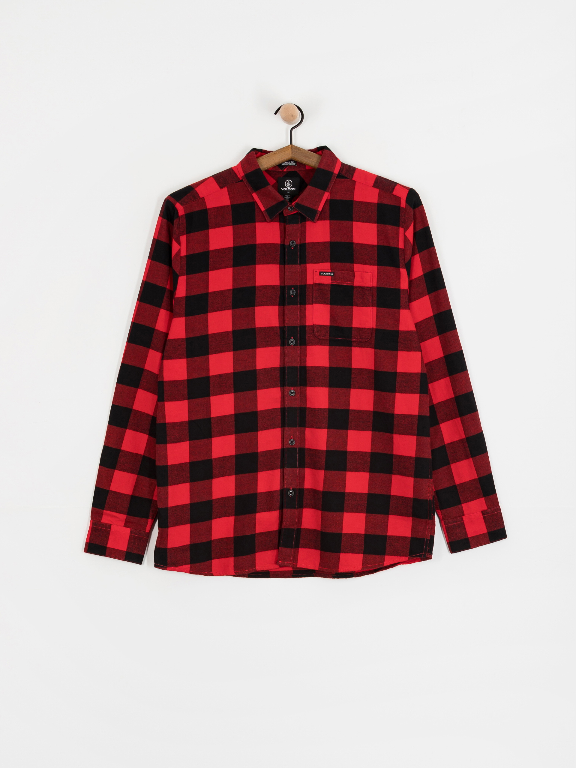 Košile Volcom Caden Plaid (lifeguard red)