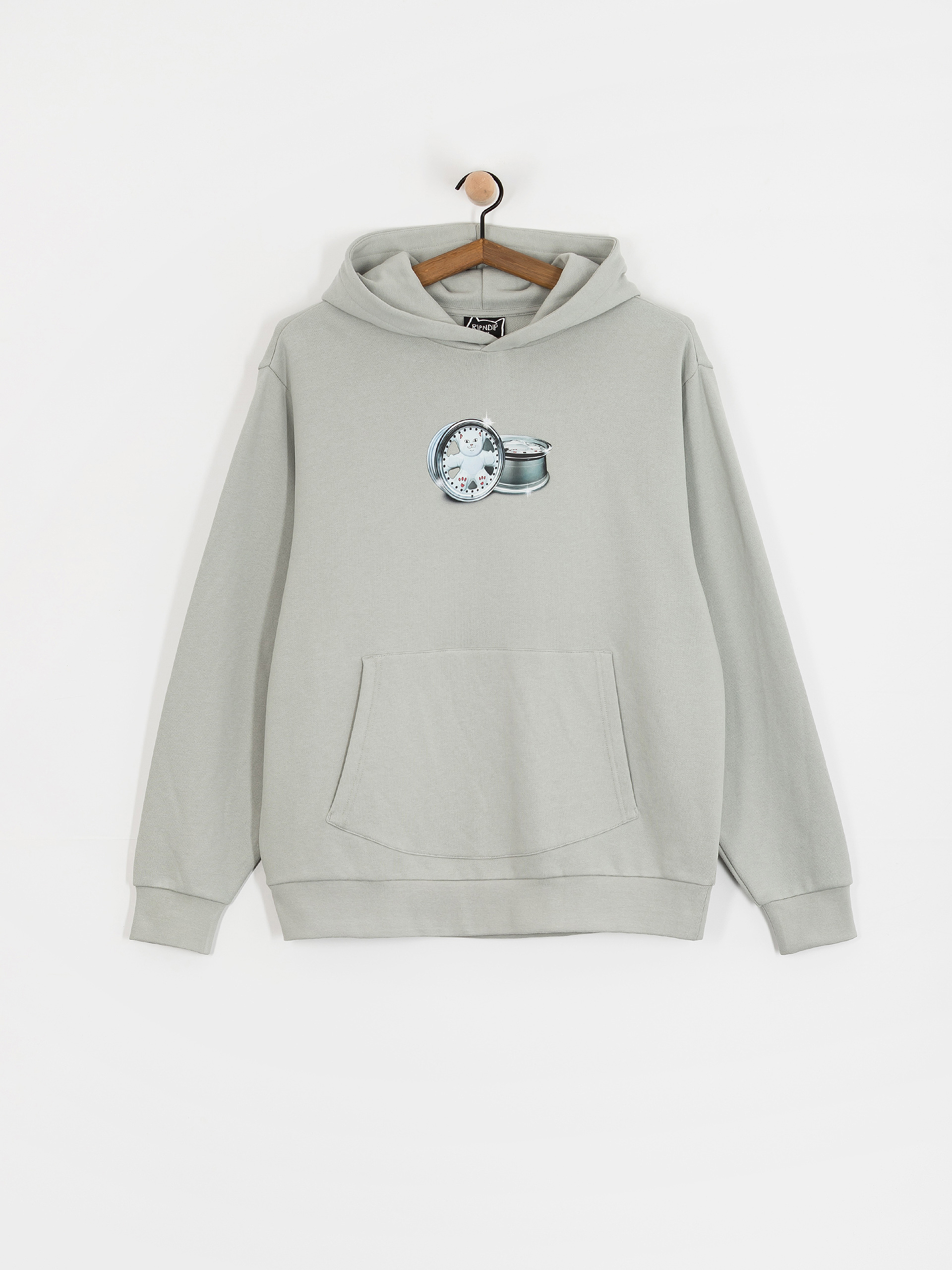 Mikina s kapucí RipNDip Nerm On Wheels HD (grey)