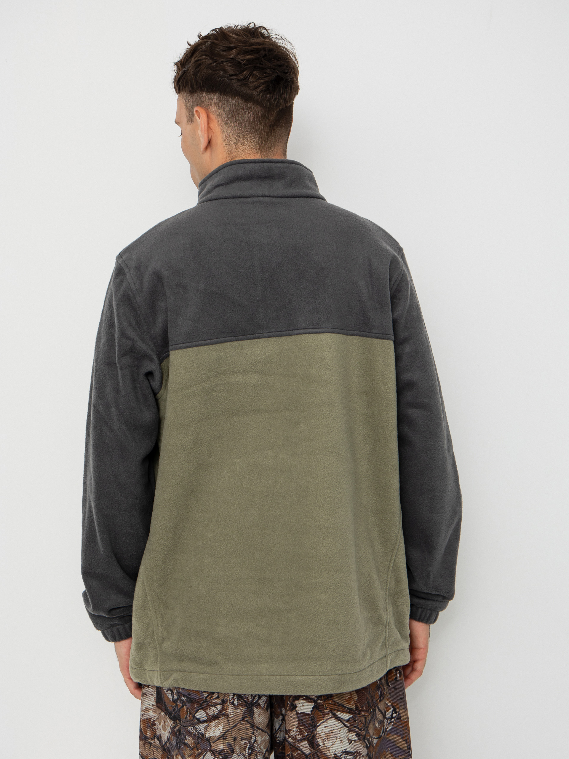 Pánský Fleecová mikina Columbia Steens Mountain Half Zip (shark/stone green)