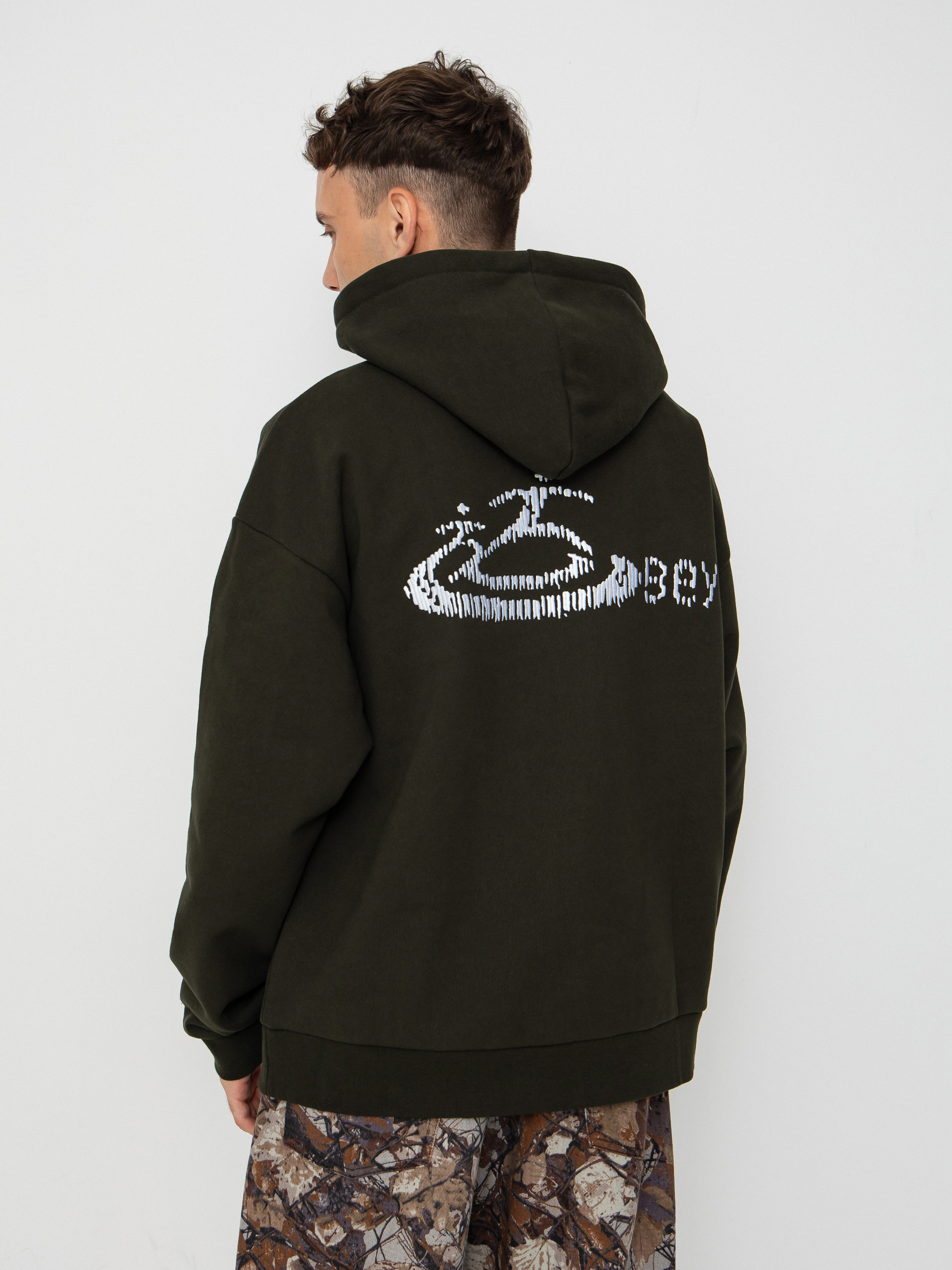 Mikina s kapucí OBEY Corp Extra Heavy HD (rosin)