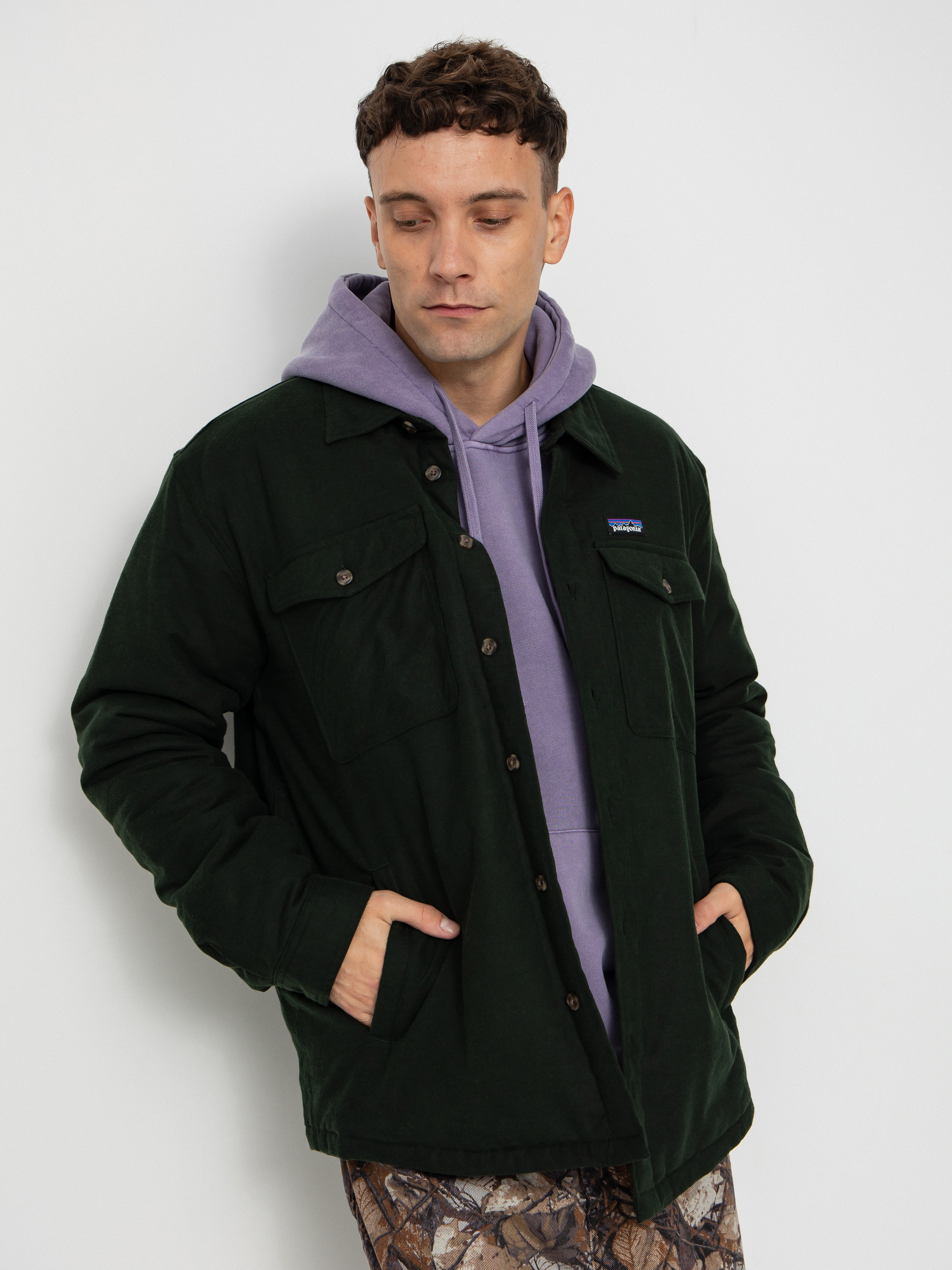 Kou0161ile Patagonia LW Insulated Fjord Flannel (old growth green)