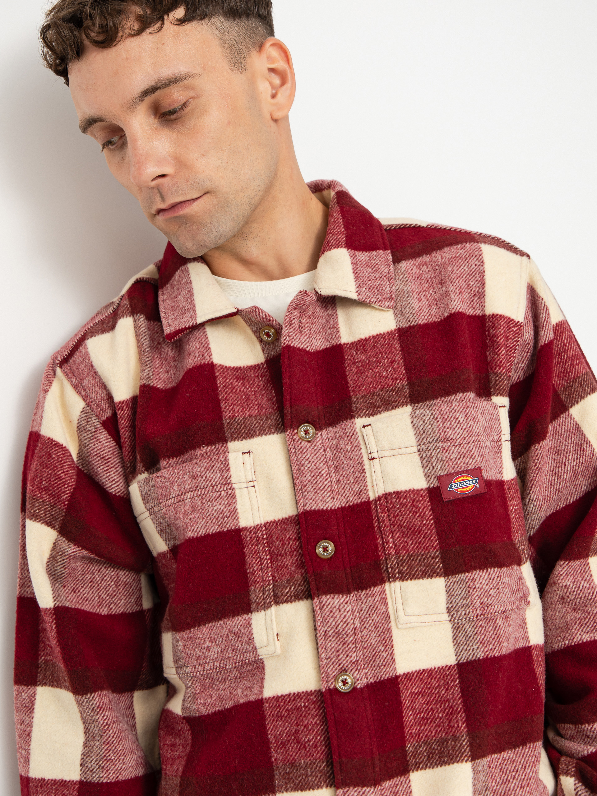 Košile Dickies Plaid Coaling (tibetan red)