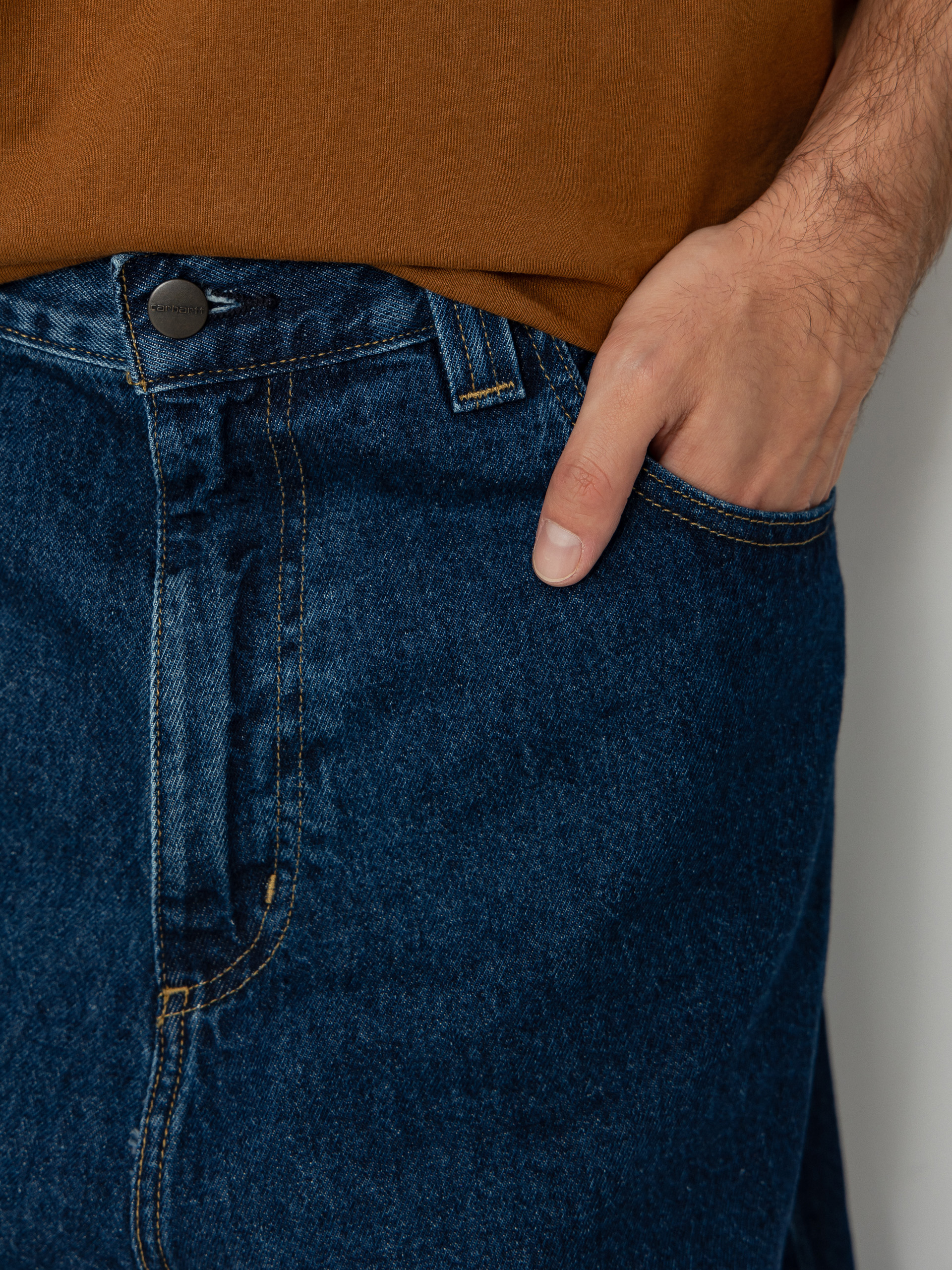 Kalhoty Carhartt WIP Brandon (blue/stone washed)