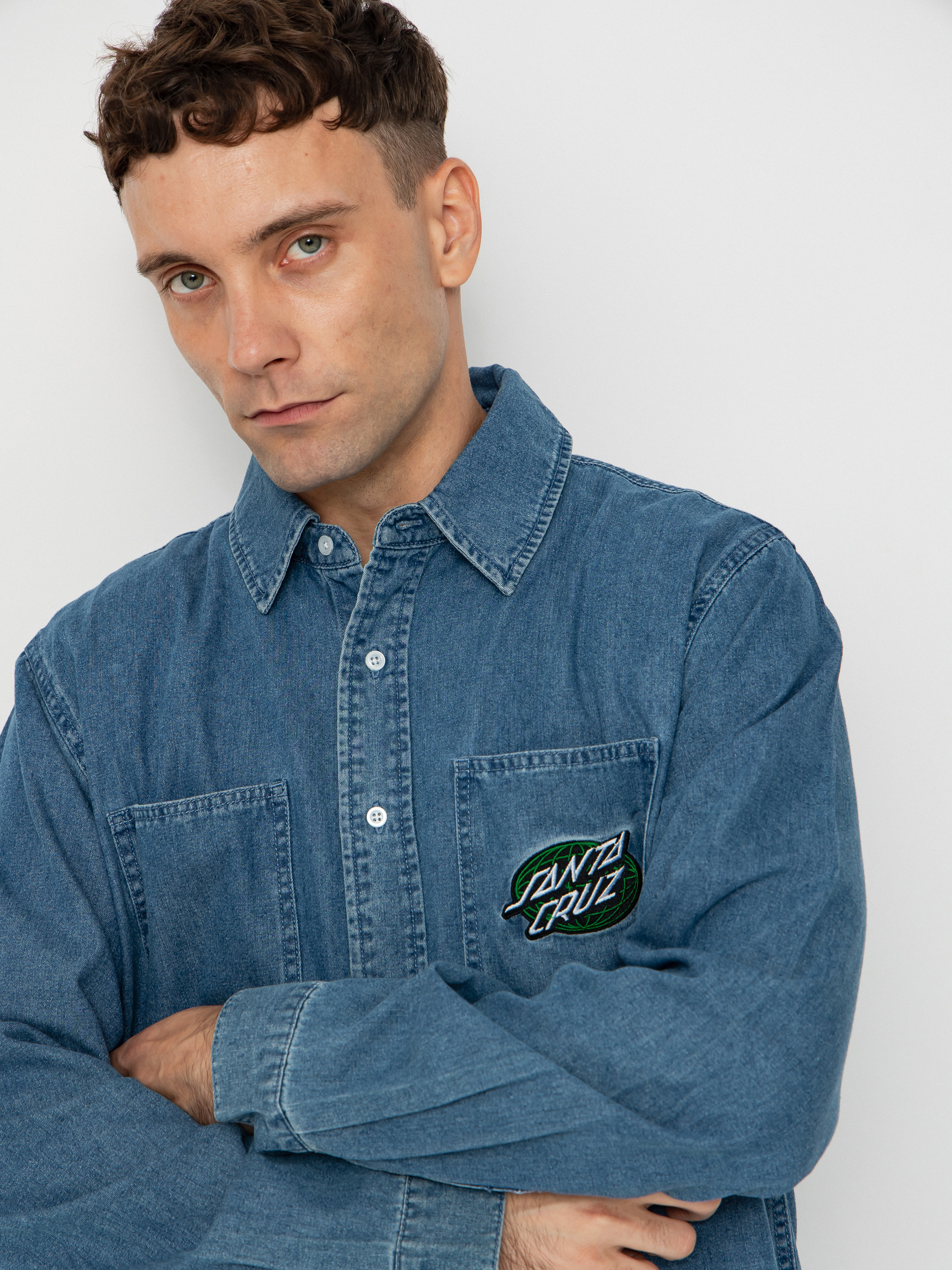 Košile Santa Cruz Global Oval Dot (classic blue)