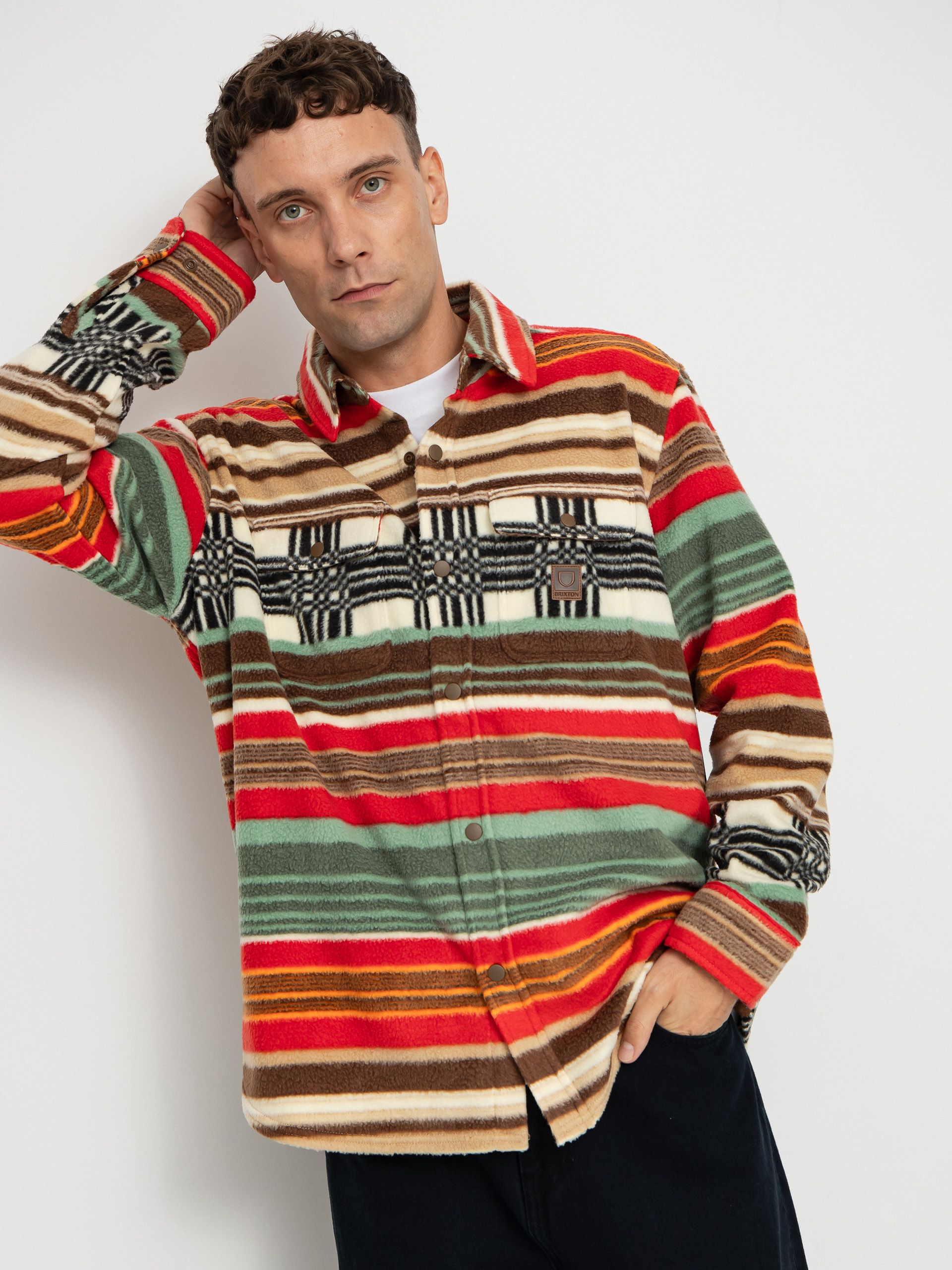 Košile Brixton Bowery Arctic Stretch Flee