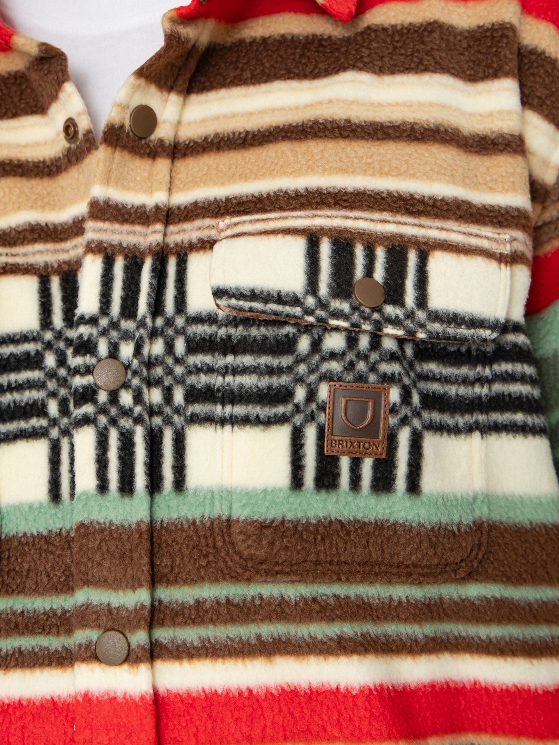 Košile Brixton Bowery Arctic Stretch Flee (multi blanket stripe)