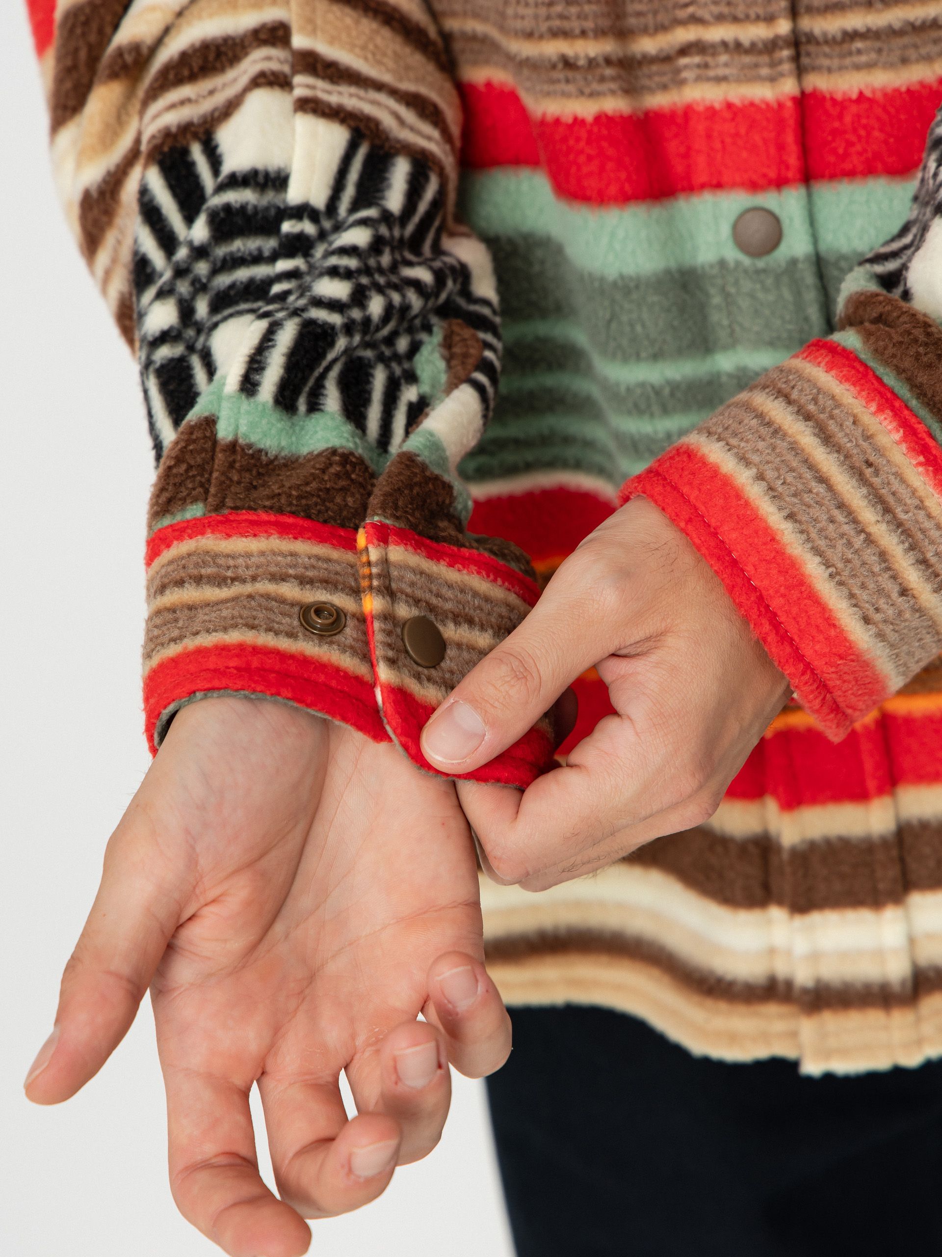 Košile Brixton Bowery Arctic Stretch Flee (multi blanket stripe)