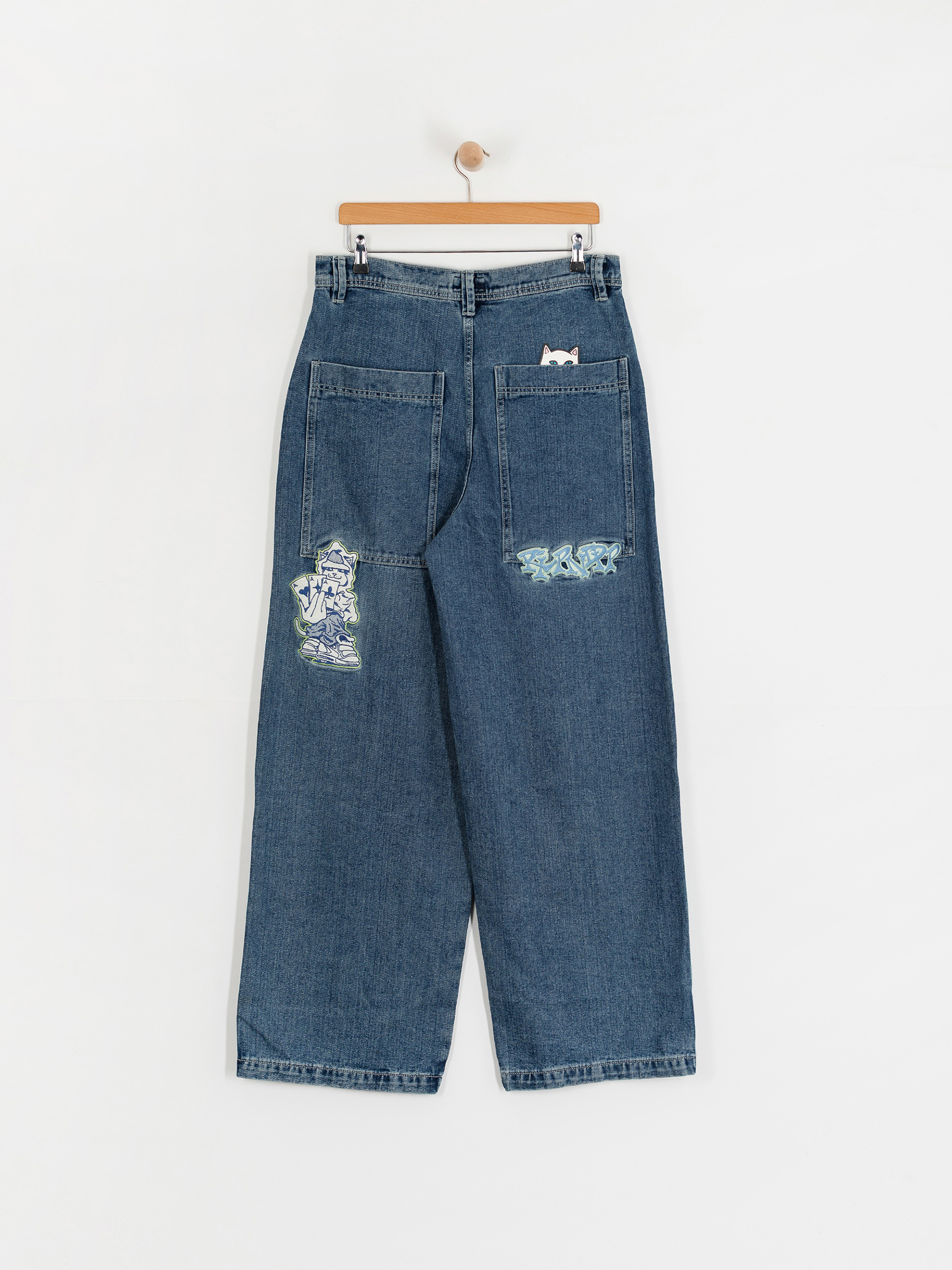 Kalhoty RipNDip Ace Ultra Wide Leg (medium wash)