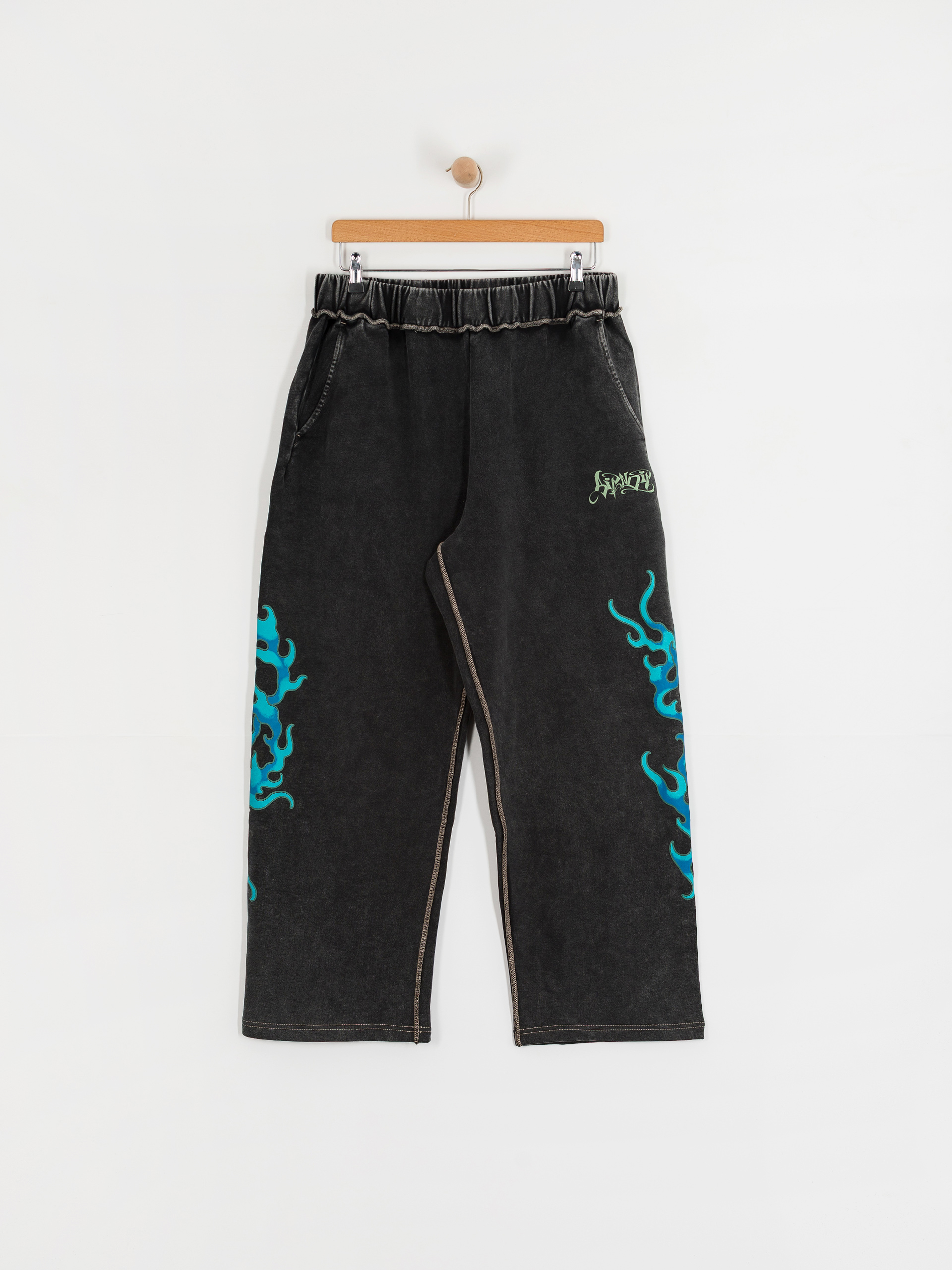 Kalhoty RipNDip Squabble Up Sweat (black vintage wash)
