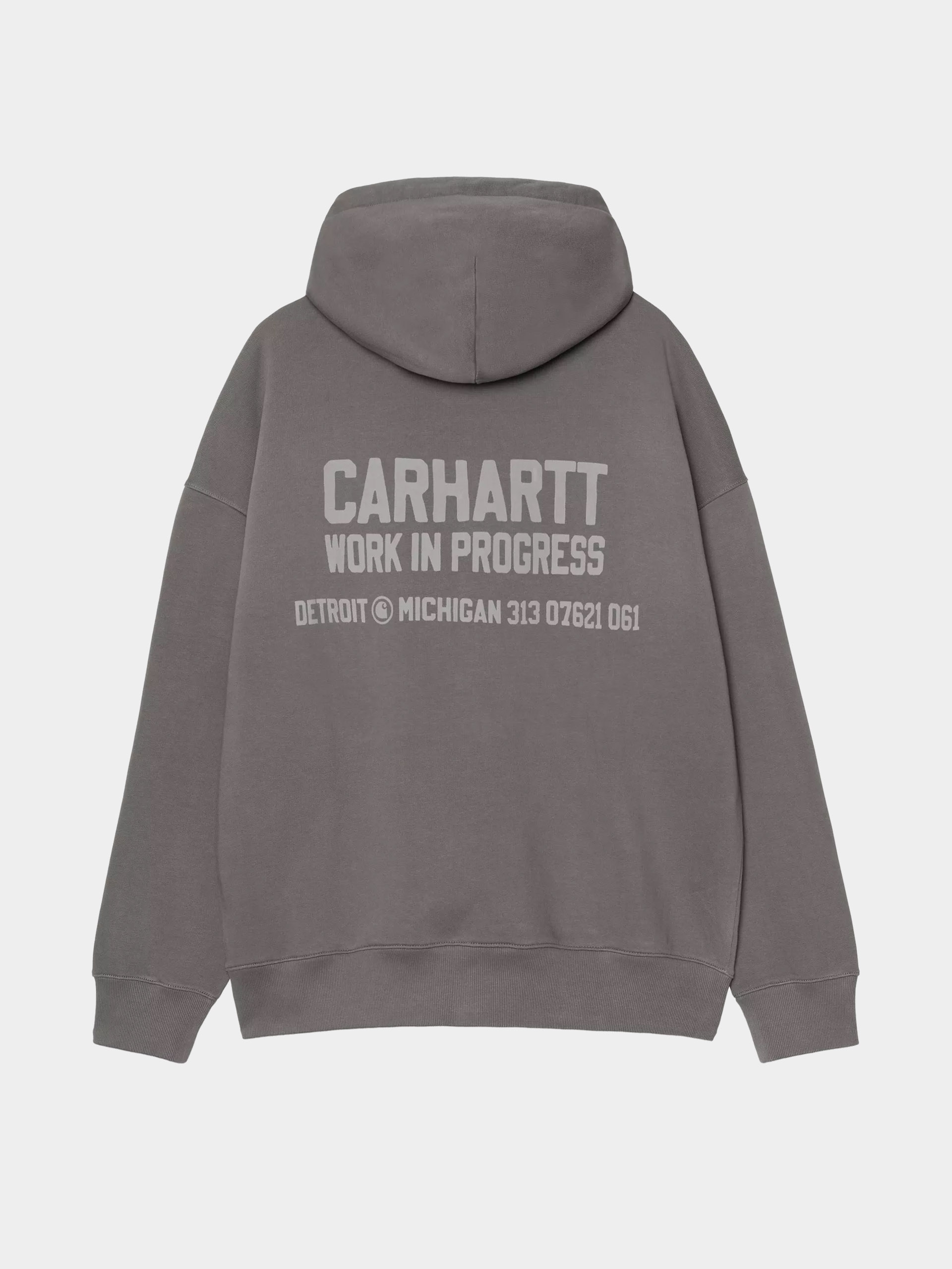 Mikina s kapucí Carhartt WIP Distance HD (graphite/stone dyed)