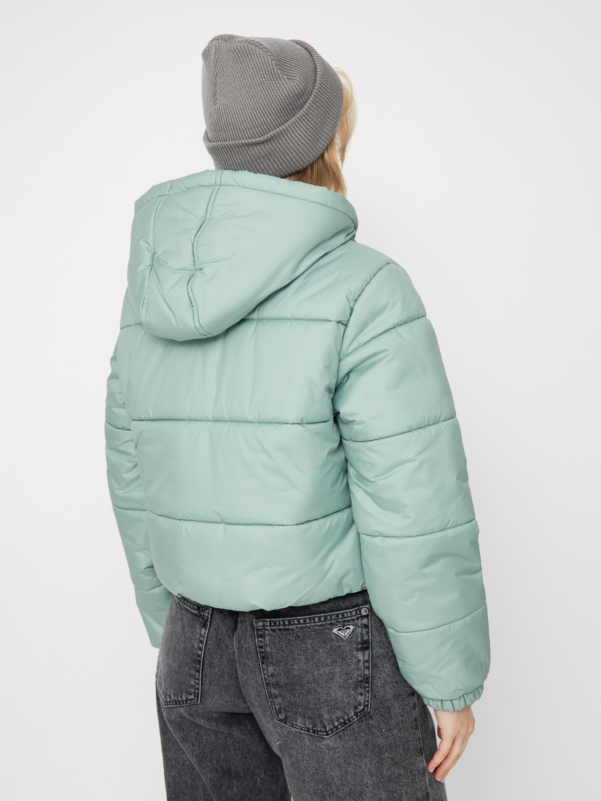 Bunda Vans Hillgate Cropped Puffer Wmn (gray olive)