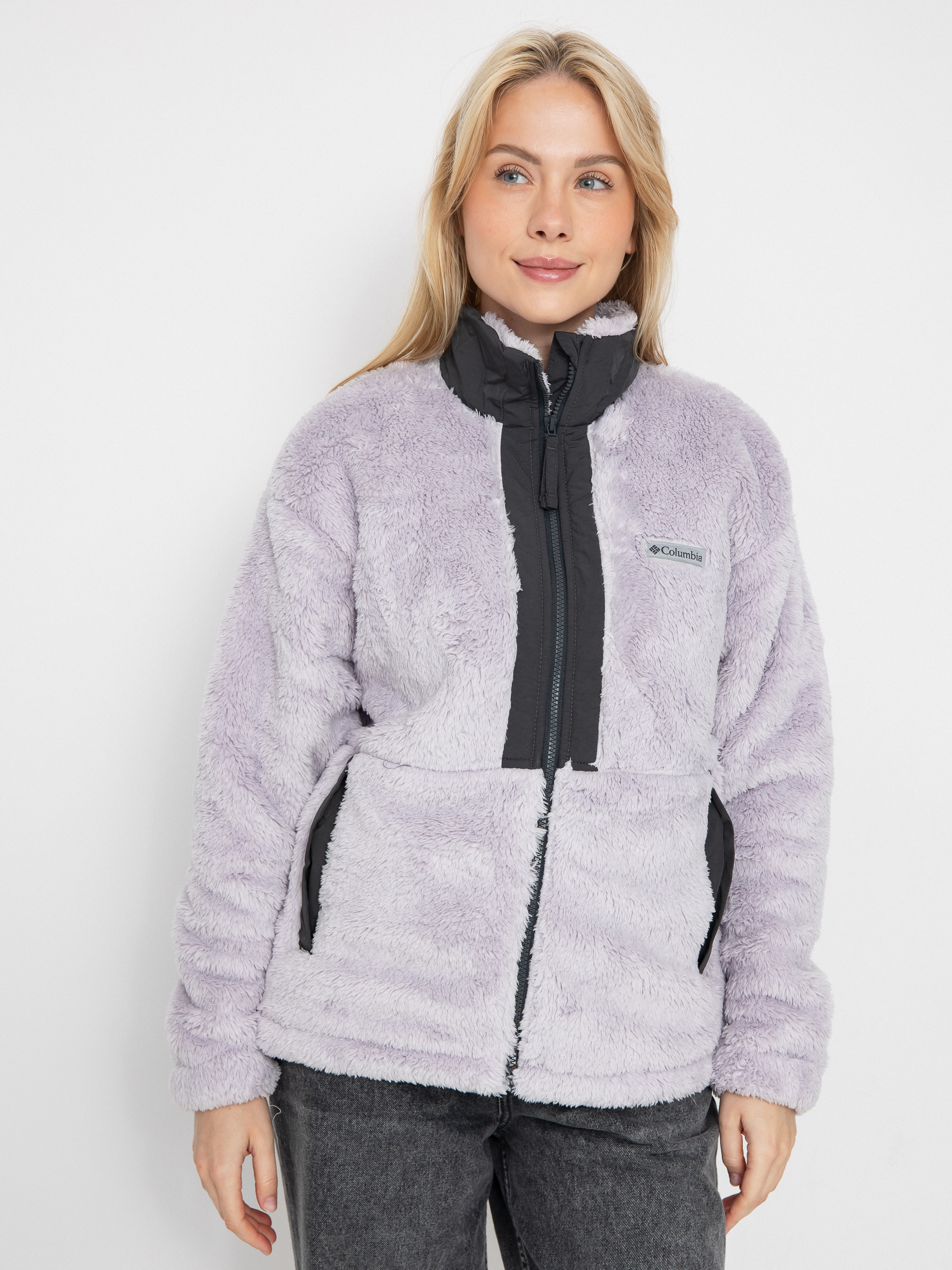 Fleecovu00e1 mikina Columbia Boundless Discovery Sherpa Full Zip II Wmn (lavender pearl/shark)