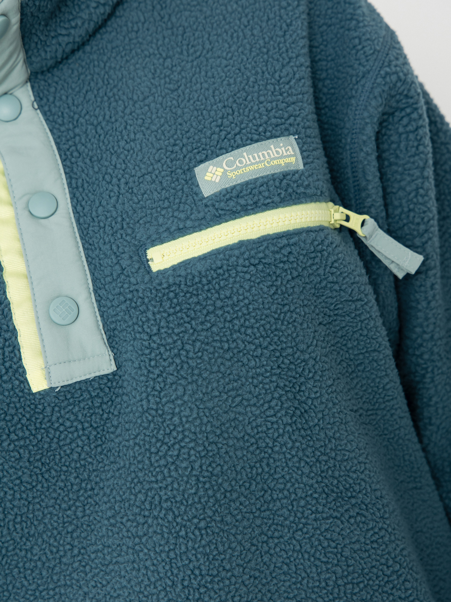 Dámský Fleecová mikina Columbia Helvetia II Cropped Half Snap (everblue/crushed blue/citron haze)