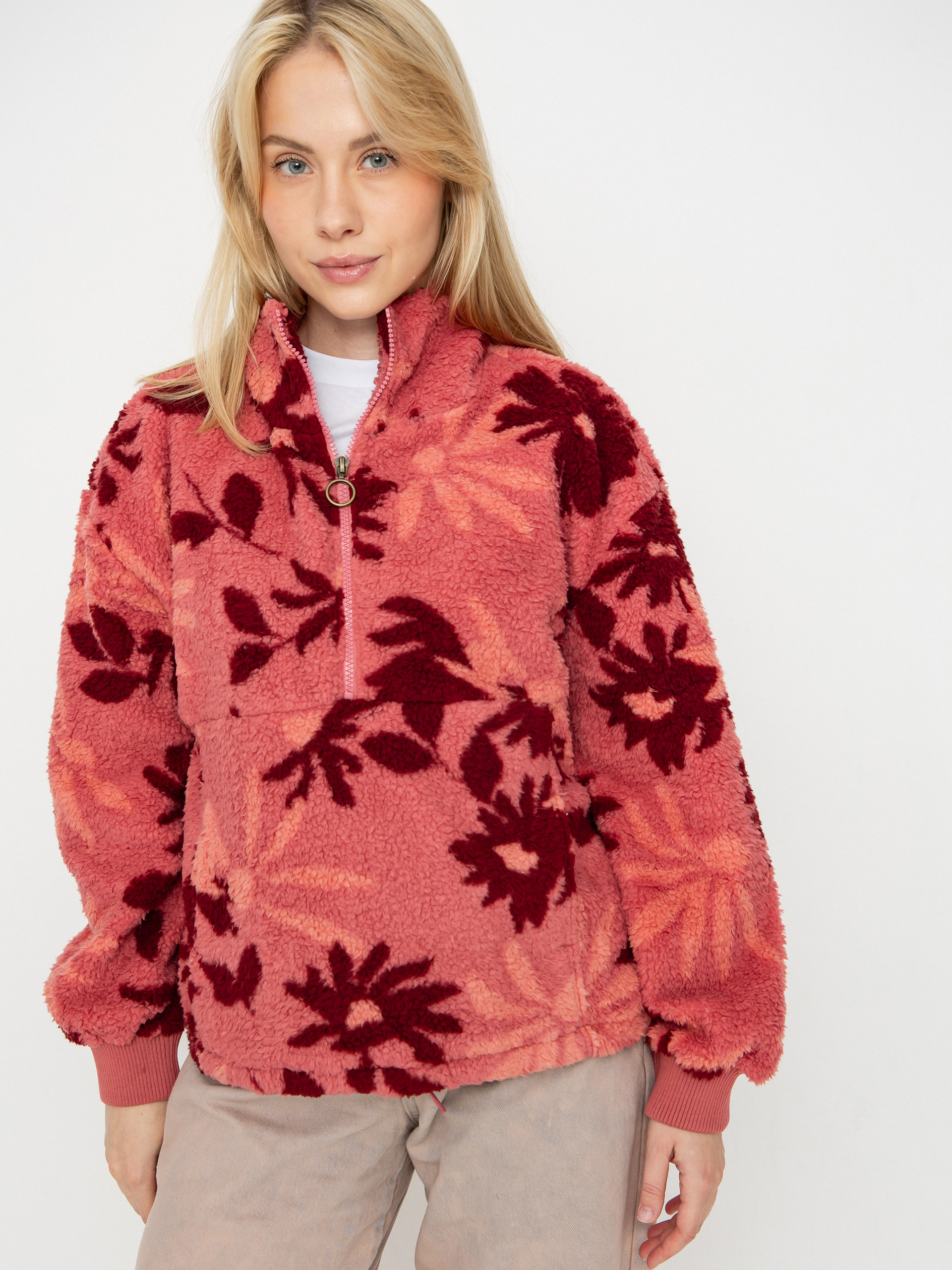 Fleecovu00e1 mikina Billabong Time Off Wmn (mauve rose)