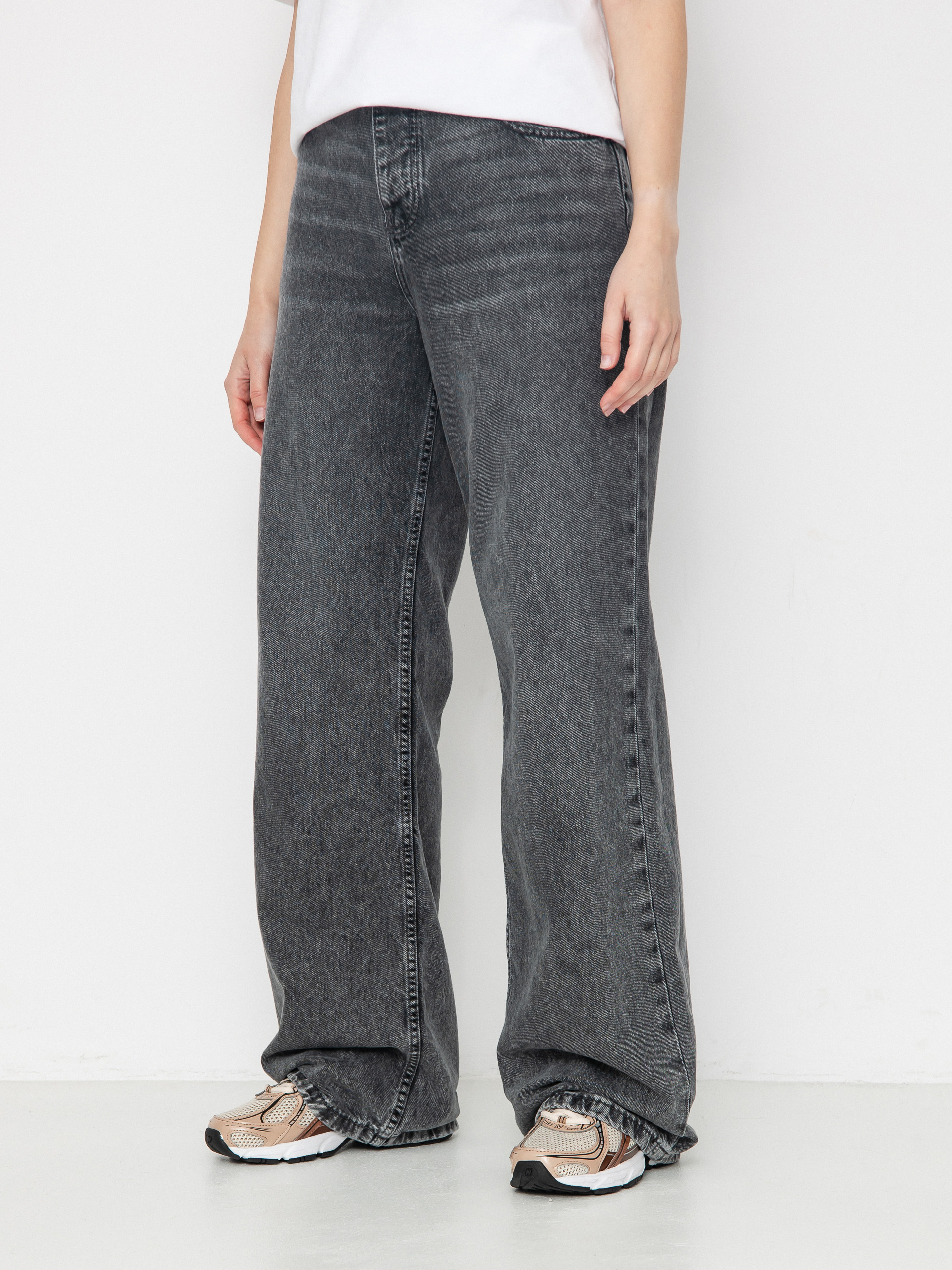 Kalhoty Roxy Milla Wide Leg Regular Mid Gr Wmn (mid grey)