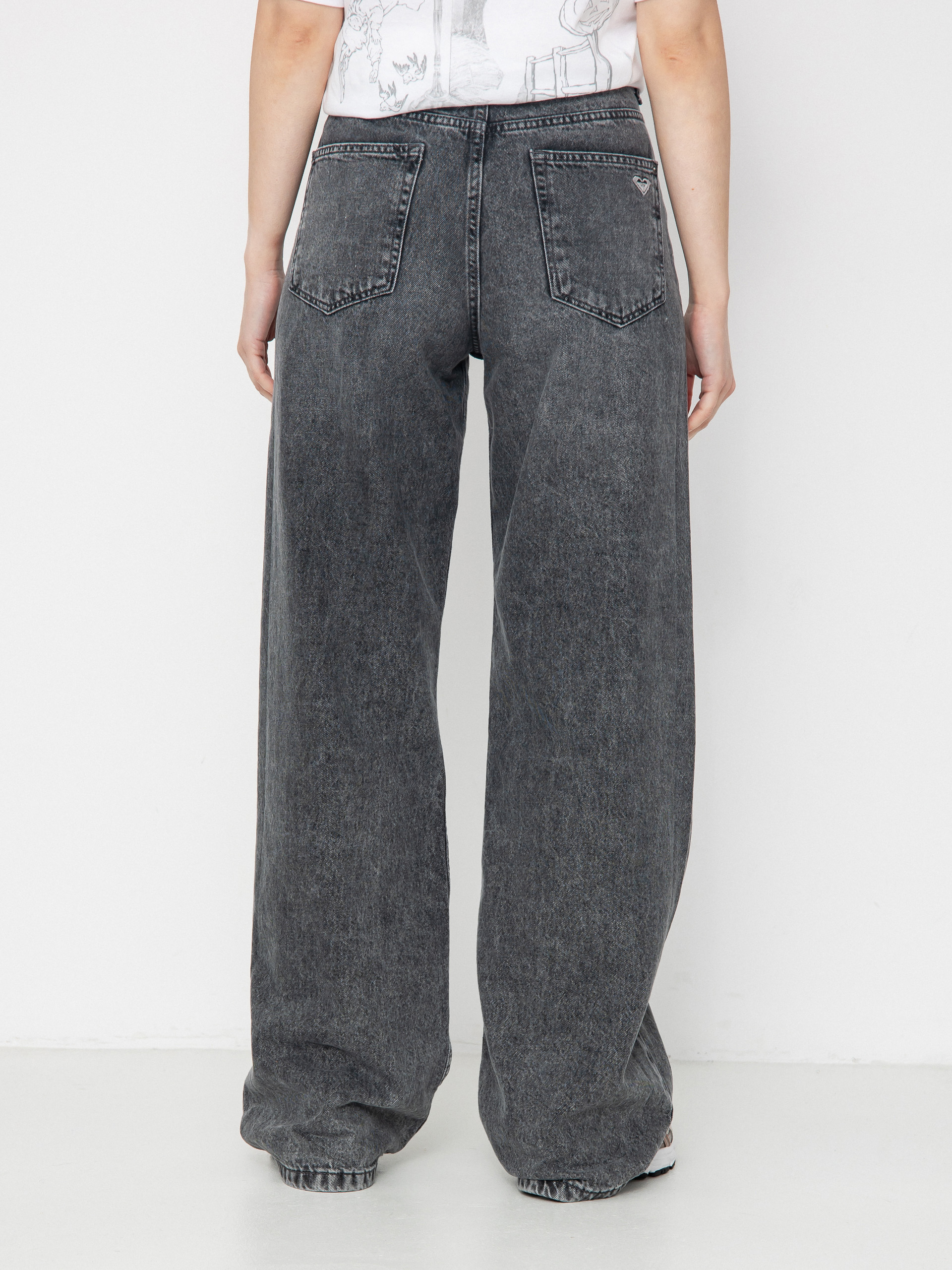 Kalhoty Roxy Milla Wide Leg Regular Mid Gr Wmn (mid grey)