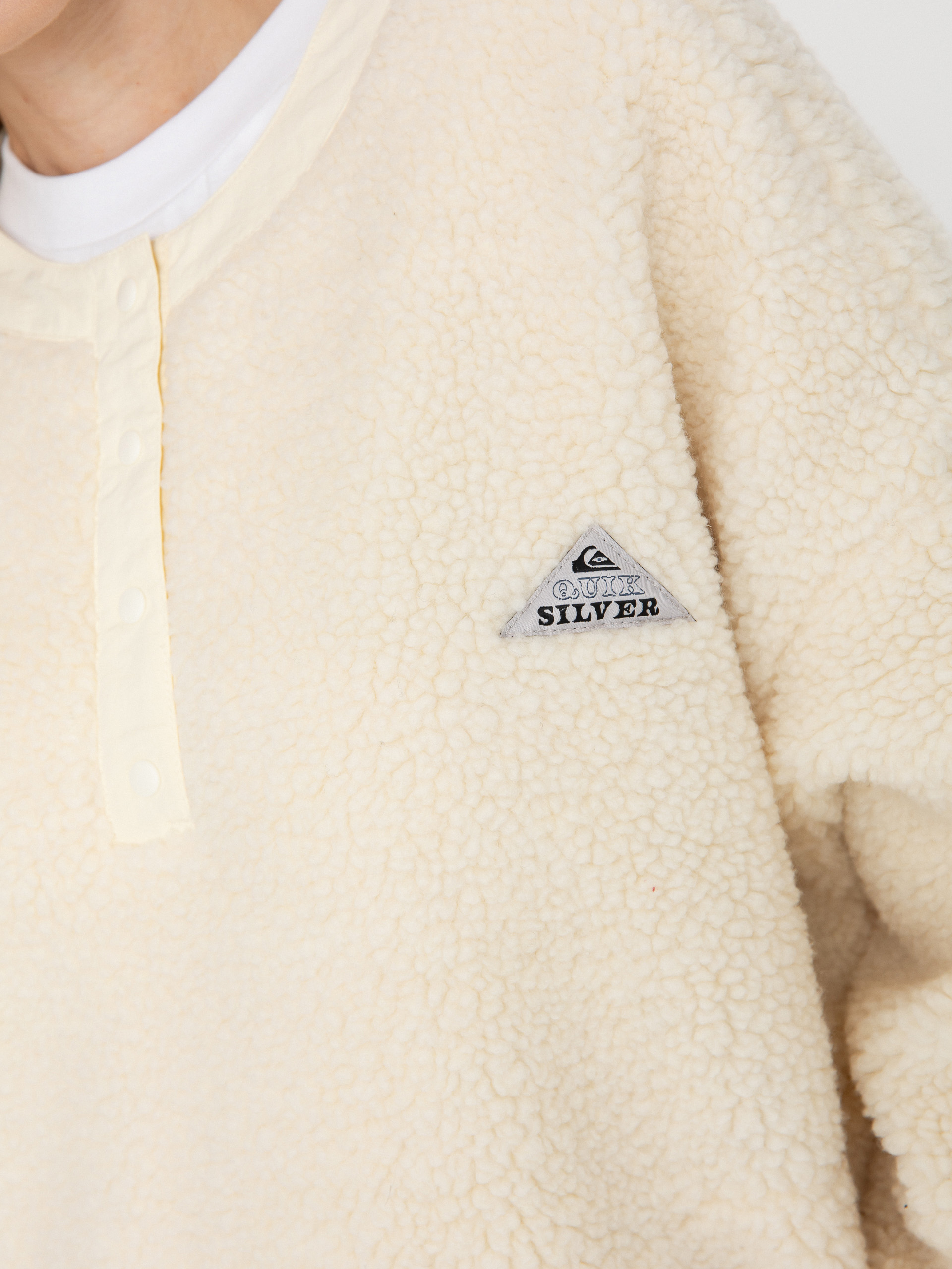 Dámský Fleecová mikina Quiksilver Barranco Crew (snow white)