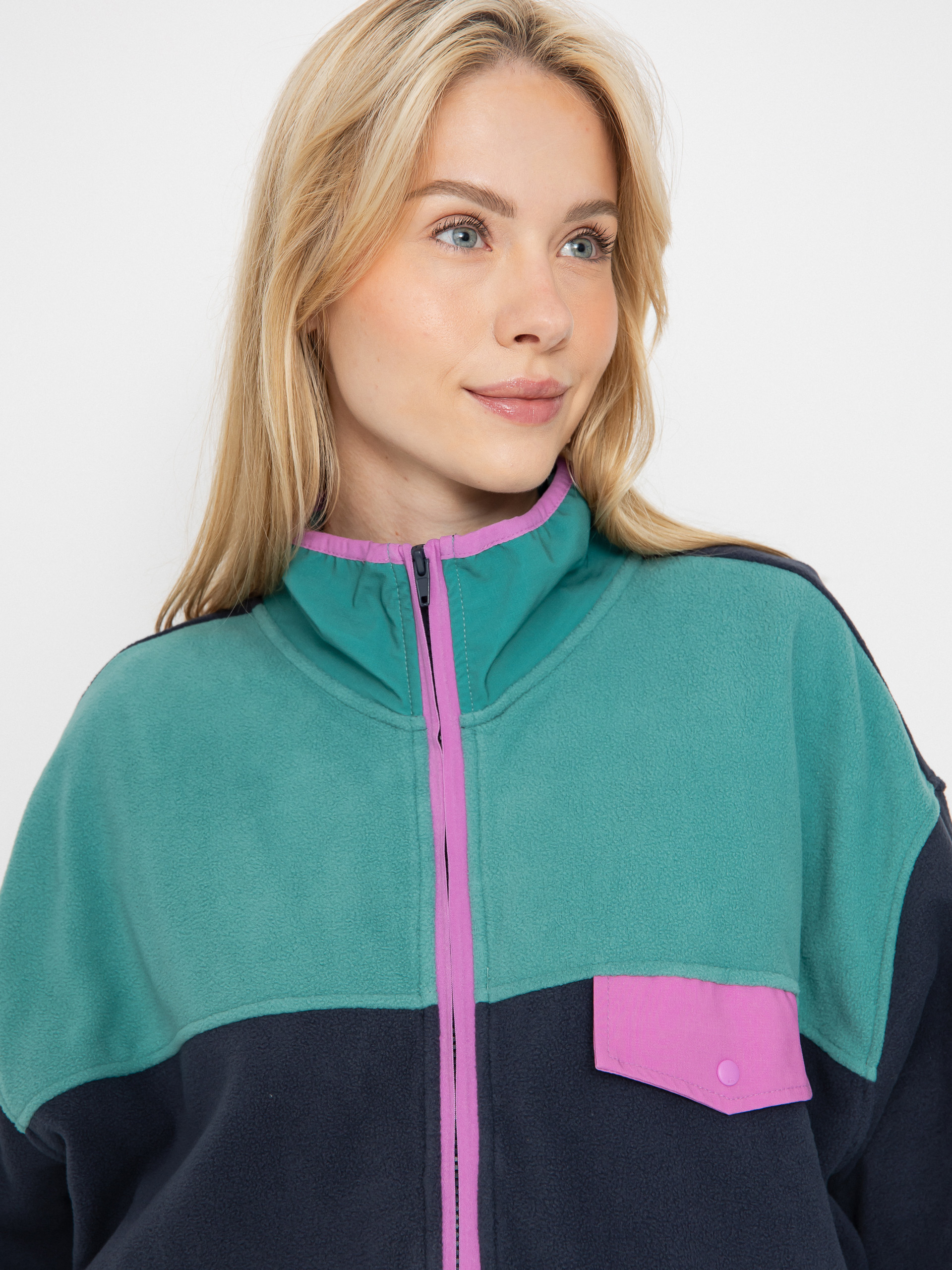 Dámský Fleecová mikina Quiksilver Kedai FZ (india ink)