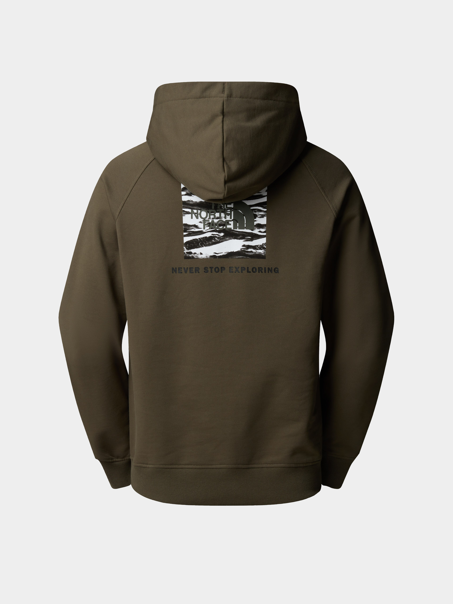 Mikina s kapucí The North Face Box Nse Edge Of Light Infill Raglan HD (new taupe green/tnf bla)