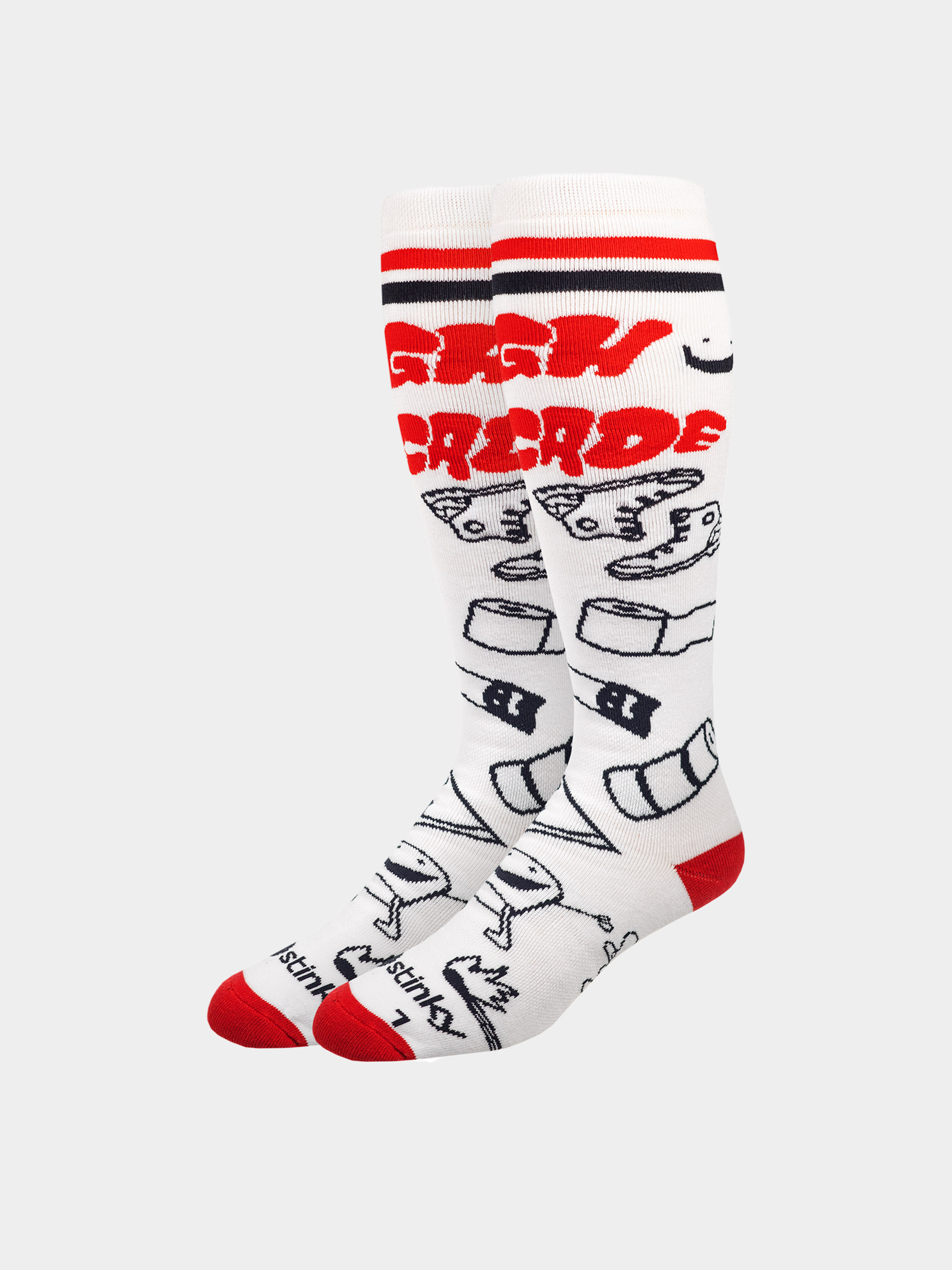 Ponožky Stinky Socks X Hcsc (white/red)