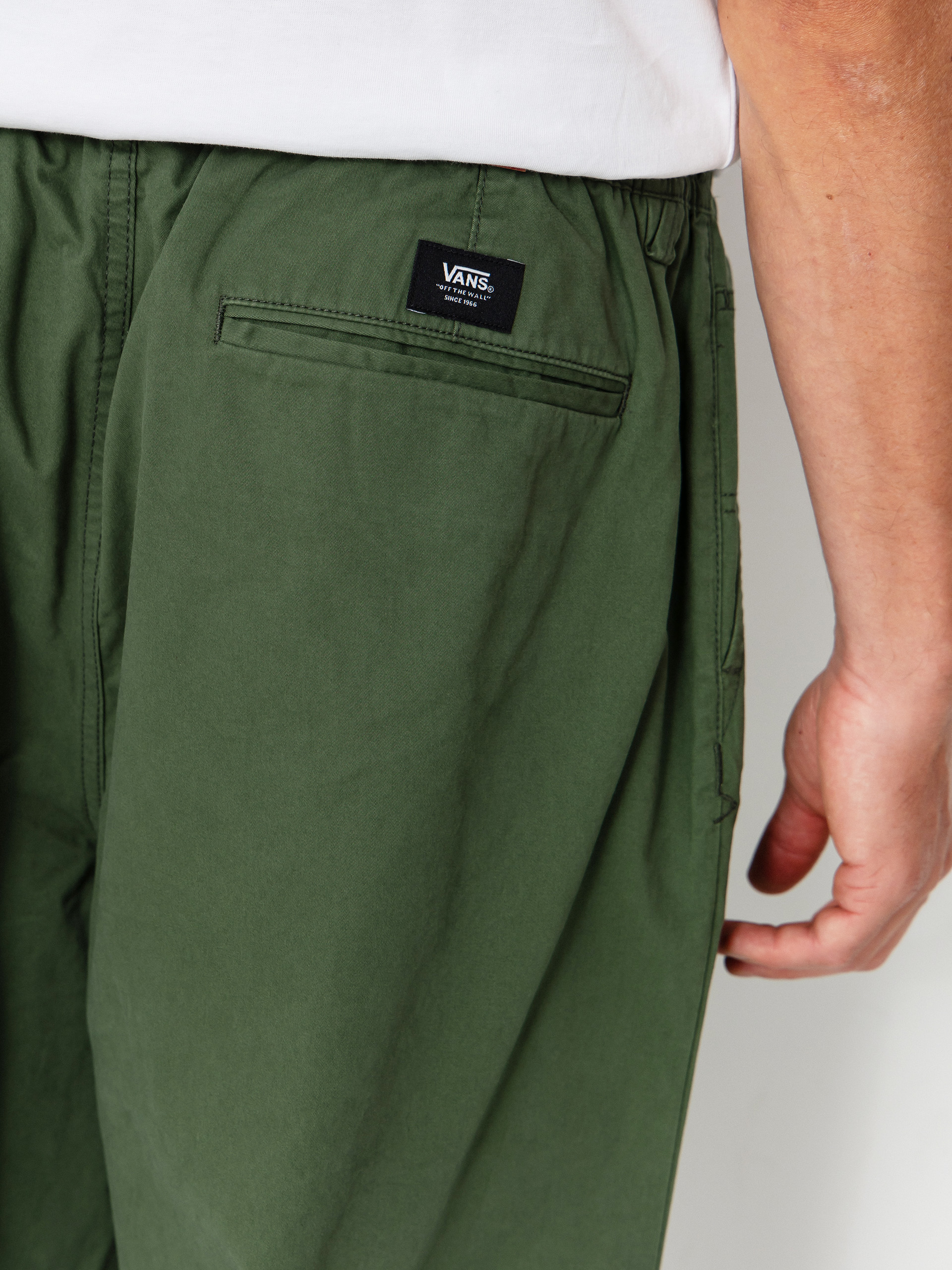 Kalhoty Vans Range Baggy Tapered Elastic Waist (pine forest)