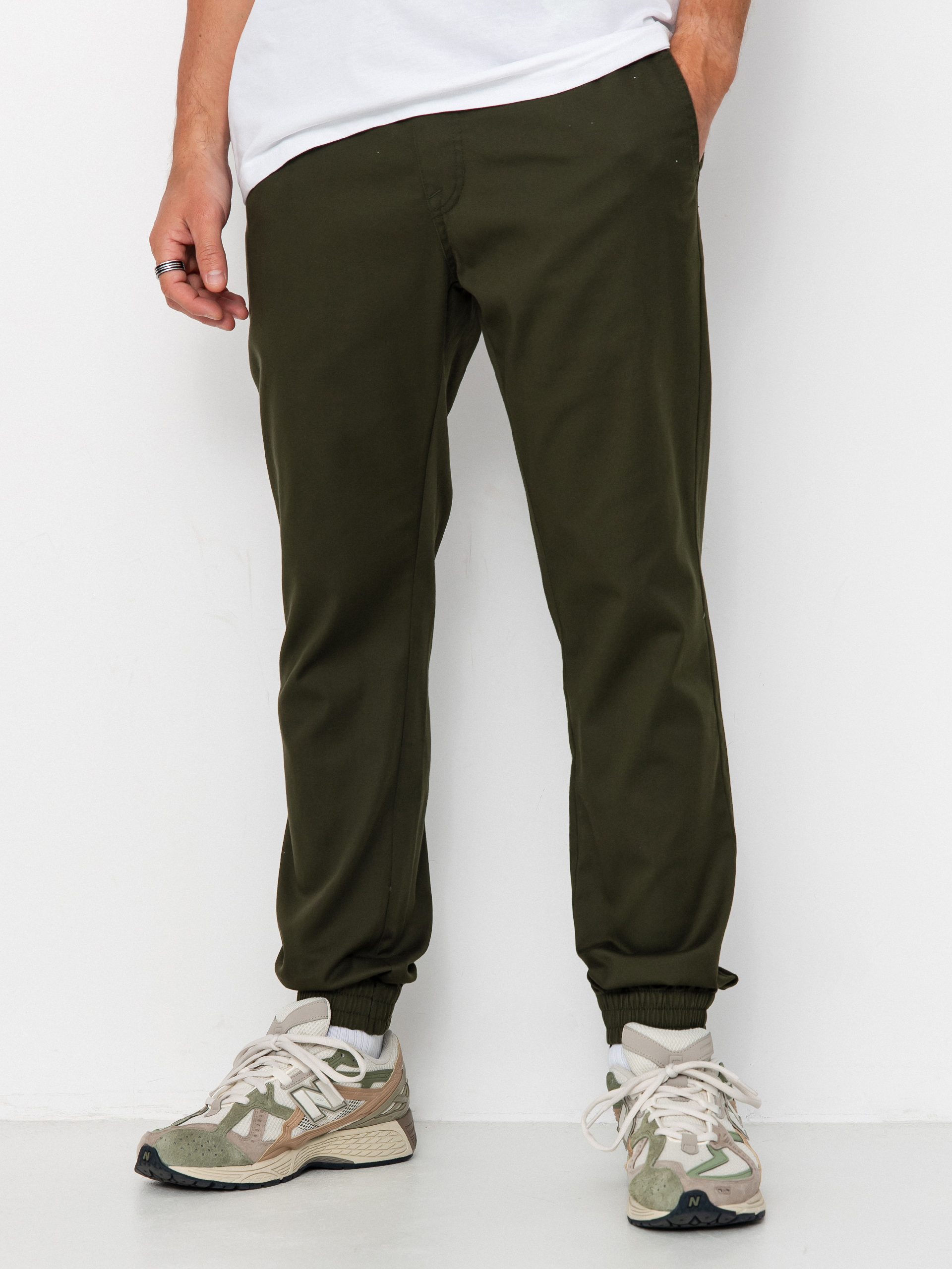 Kalhoty Volcom Frickin Slim Jogger (dark green)