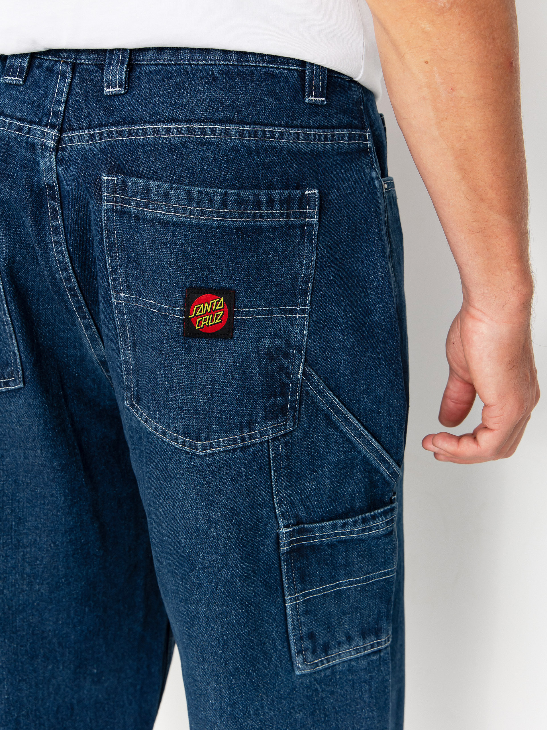 Kalhoty Santa Cruz Carpenter (dark denim/white)