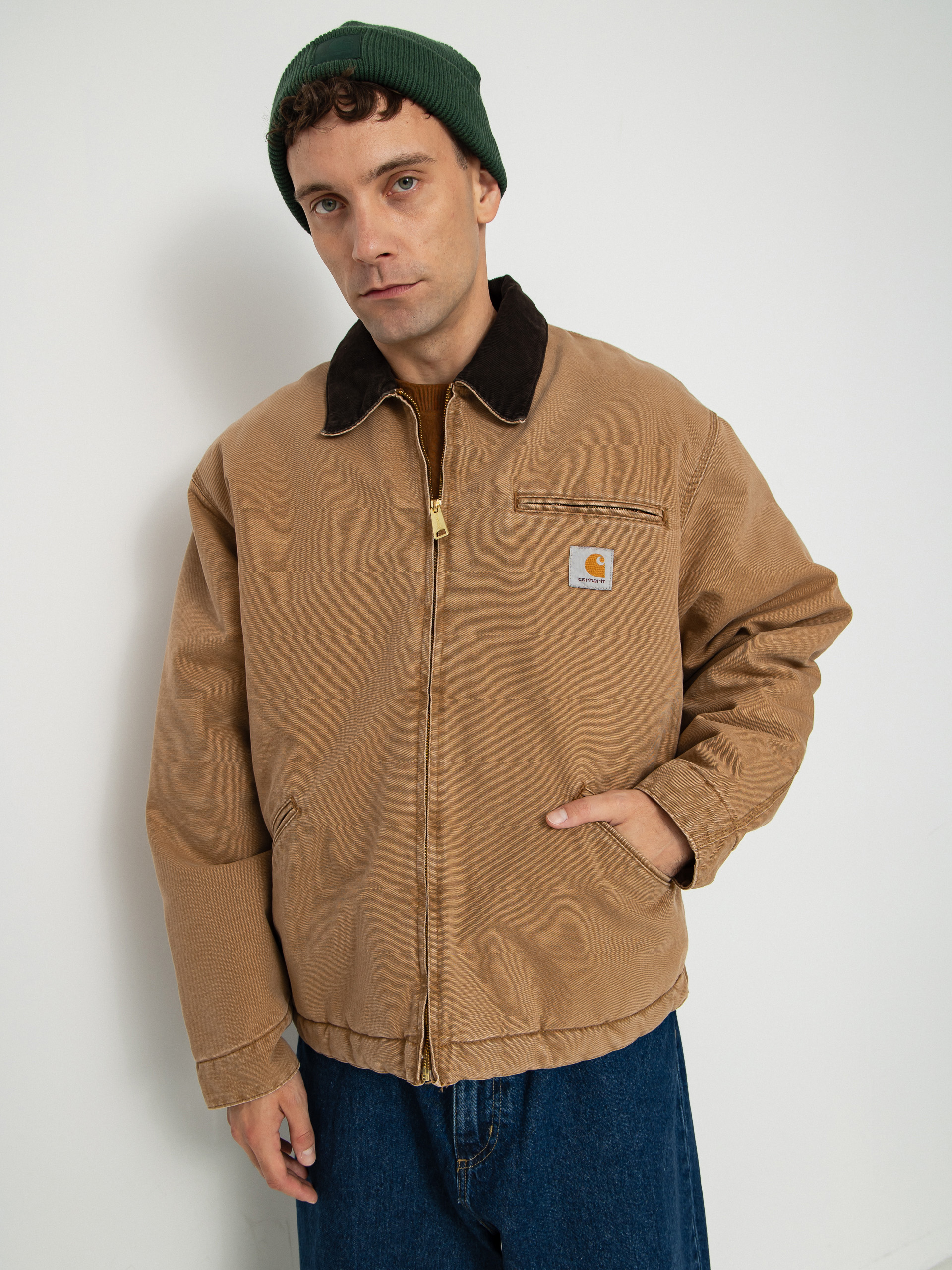 Bunda Carhartt WIP OG Detroit (hamilton brown/tobacco/stone canvas)