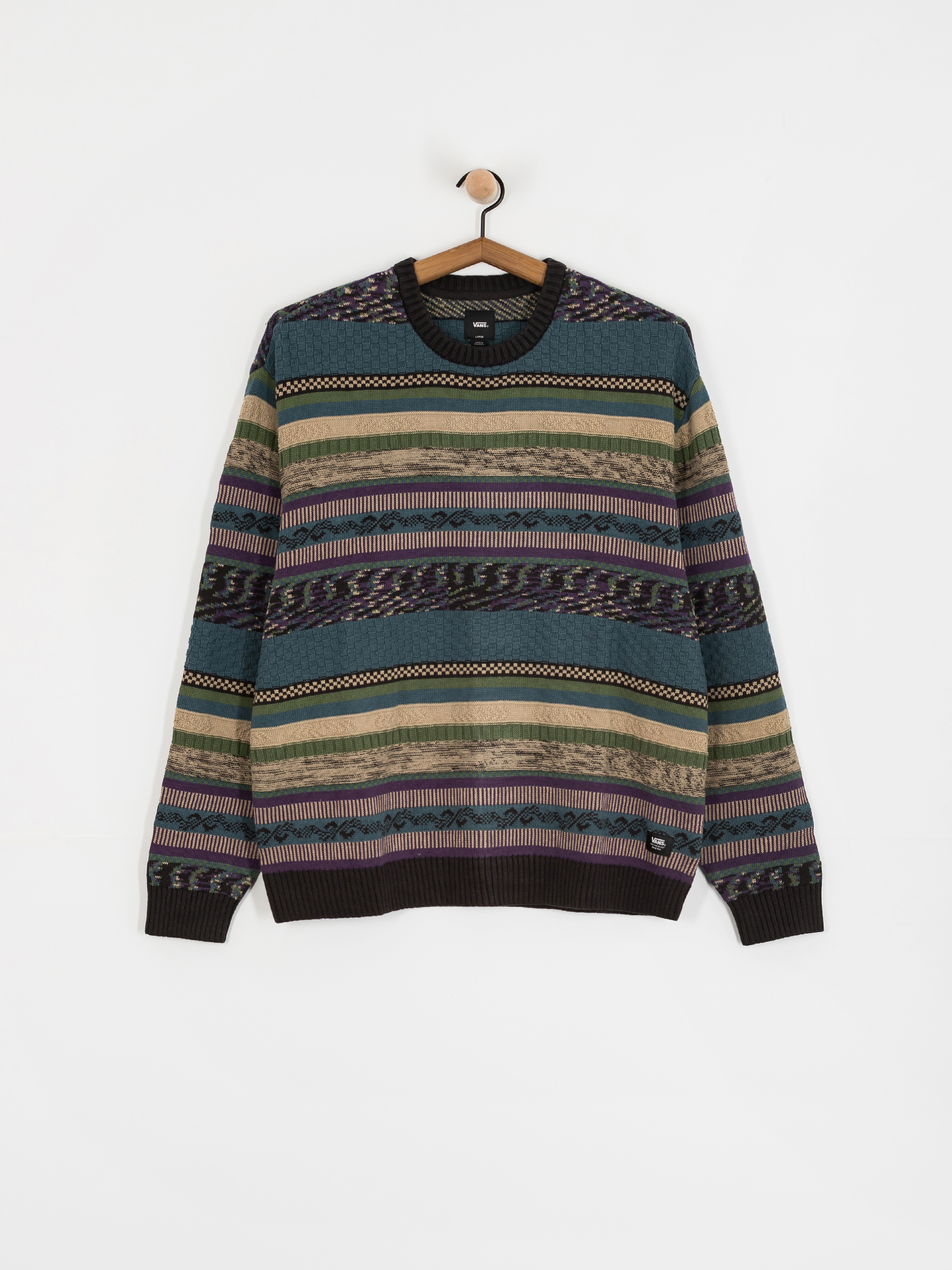 Svetr Vans Boyer Crew Sweater (black/stargazer)