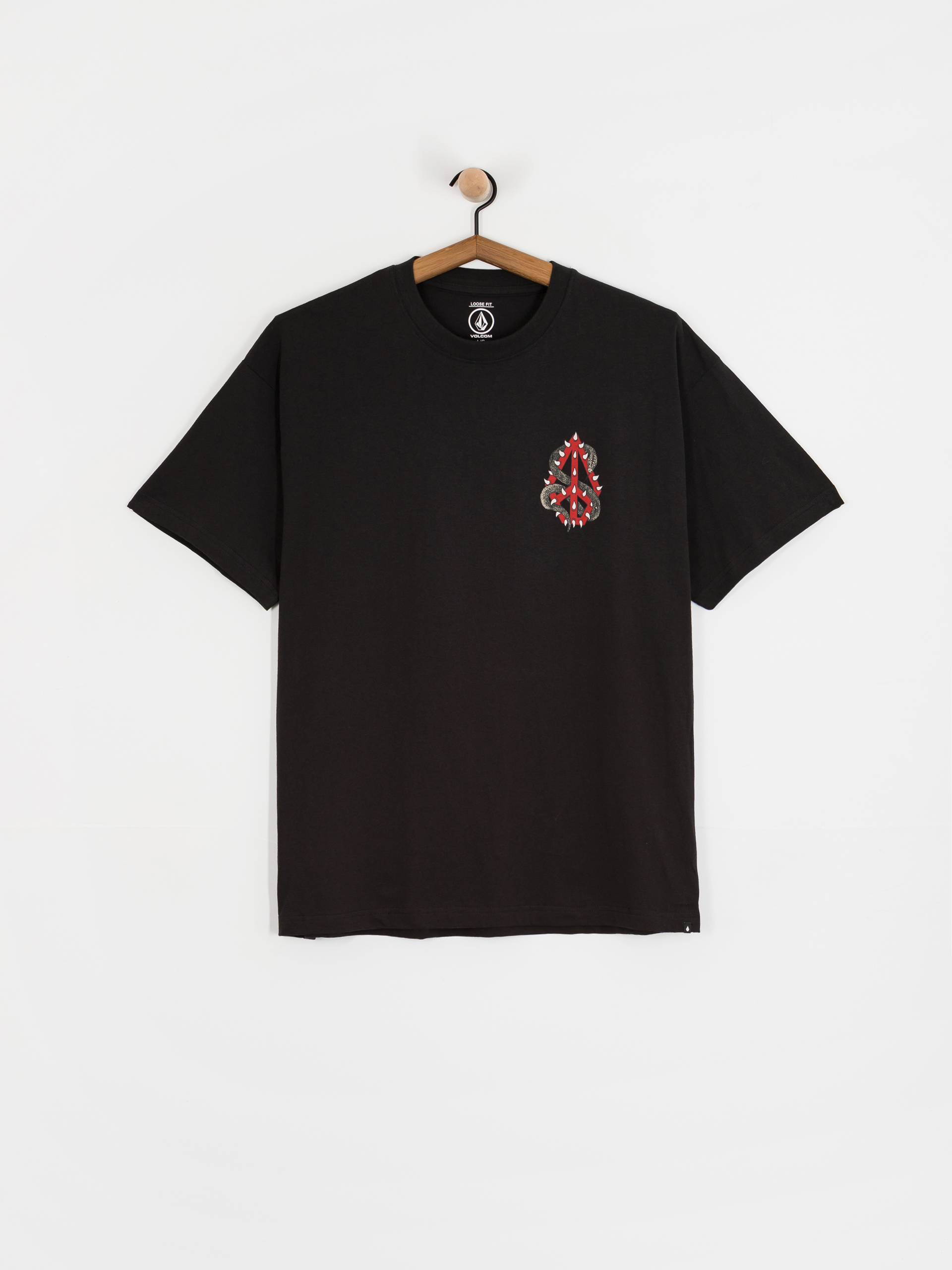 Tričko Volcom Snake Peace Lse (black)