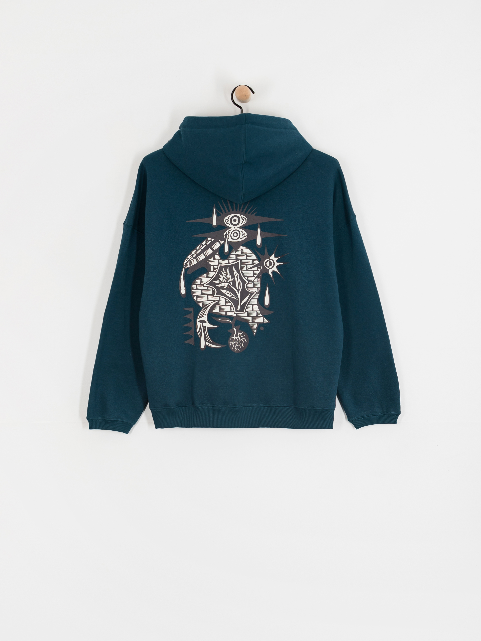 Mikina s kapucí Volcom Fa Vaderetro HD Wmn (emerald green)