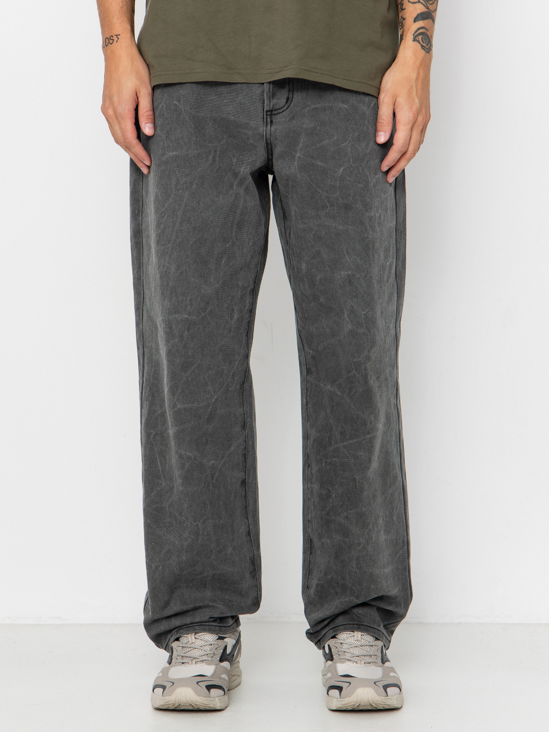 Kalhoty OBEY Classic Wrinkle Baggy Denim