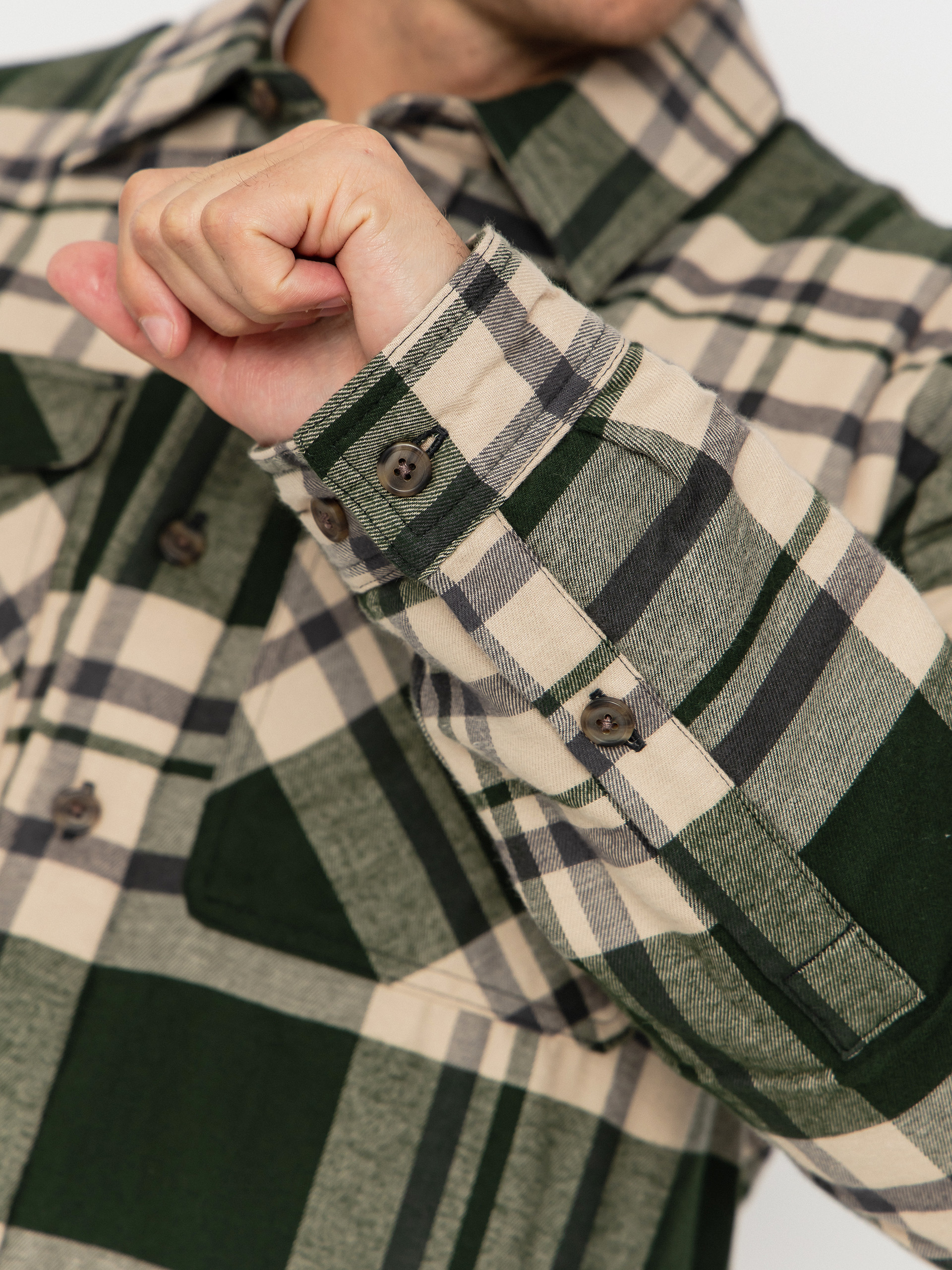 Košile Patagonia LW Insulated Fjord Flannel (ashore old growth green)