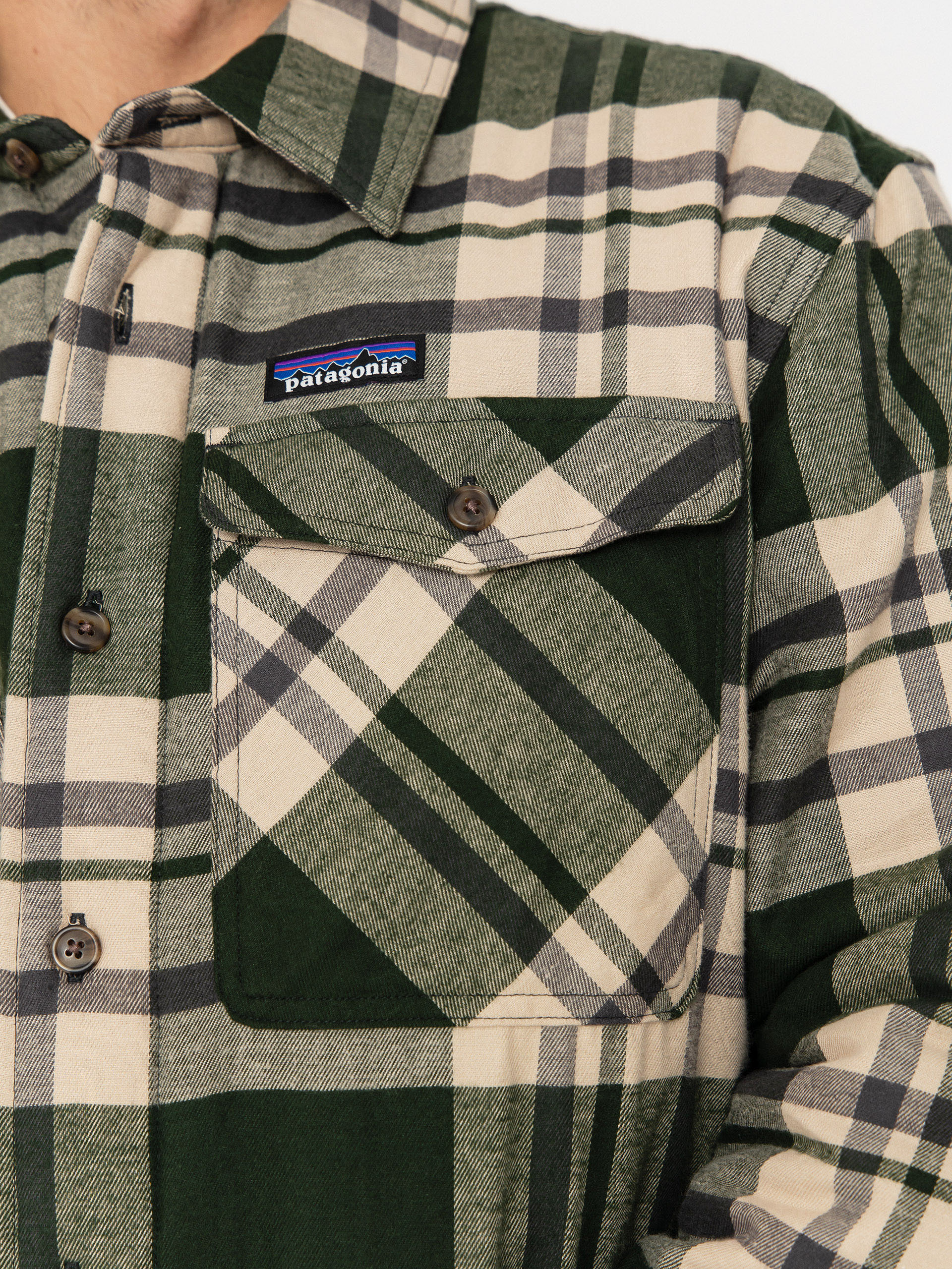Košile Patagonia LW Insulated Fjord Flannel (ashore old growth green)