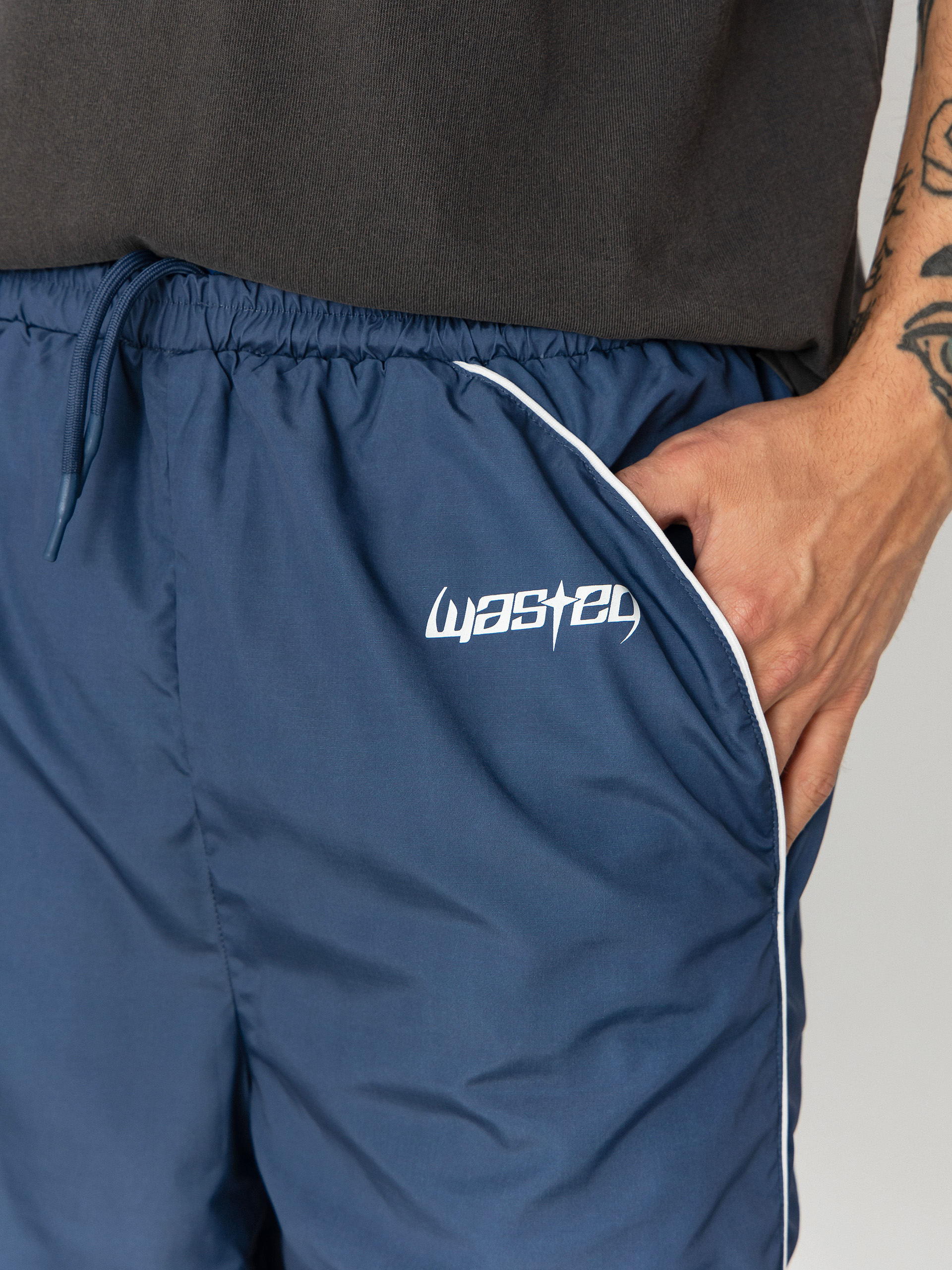 Kalhoty Wasted Paris Spine Track (ash blue)