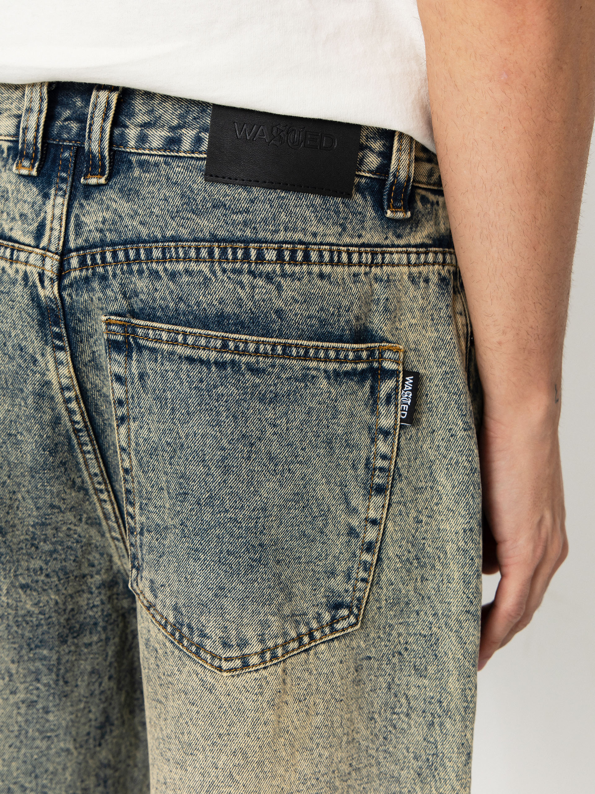 Kalhoty Wasted Paris Grant (acid blue)