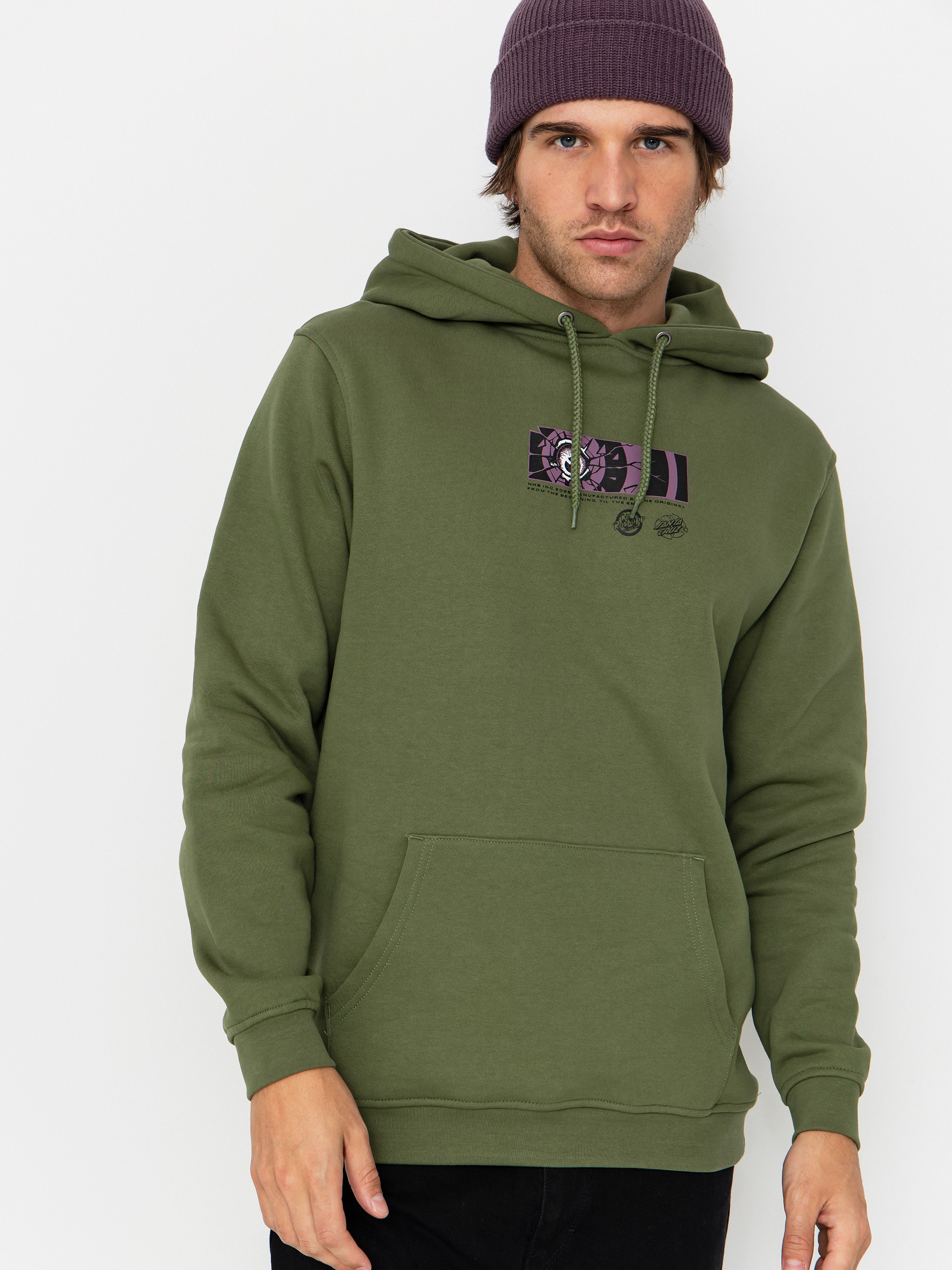 Mikina Santa Cruz Roskopp Dissect Strip (dark moss)