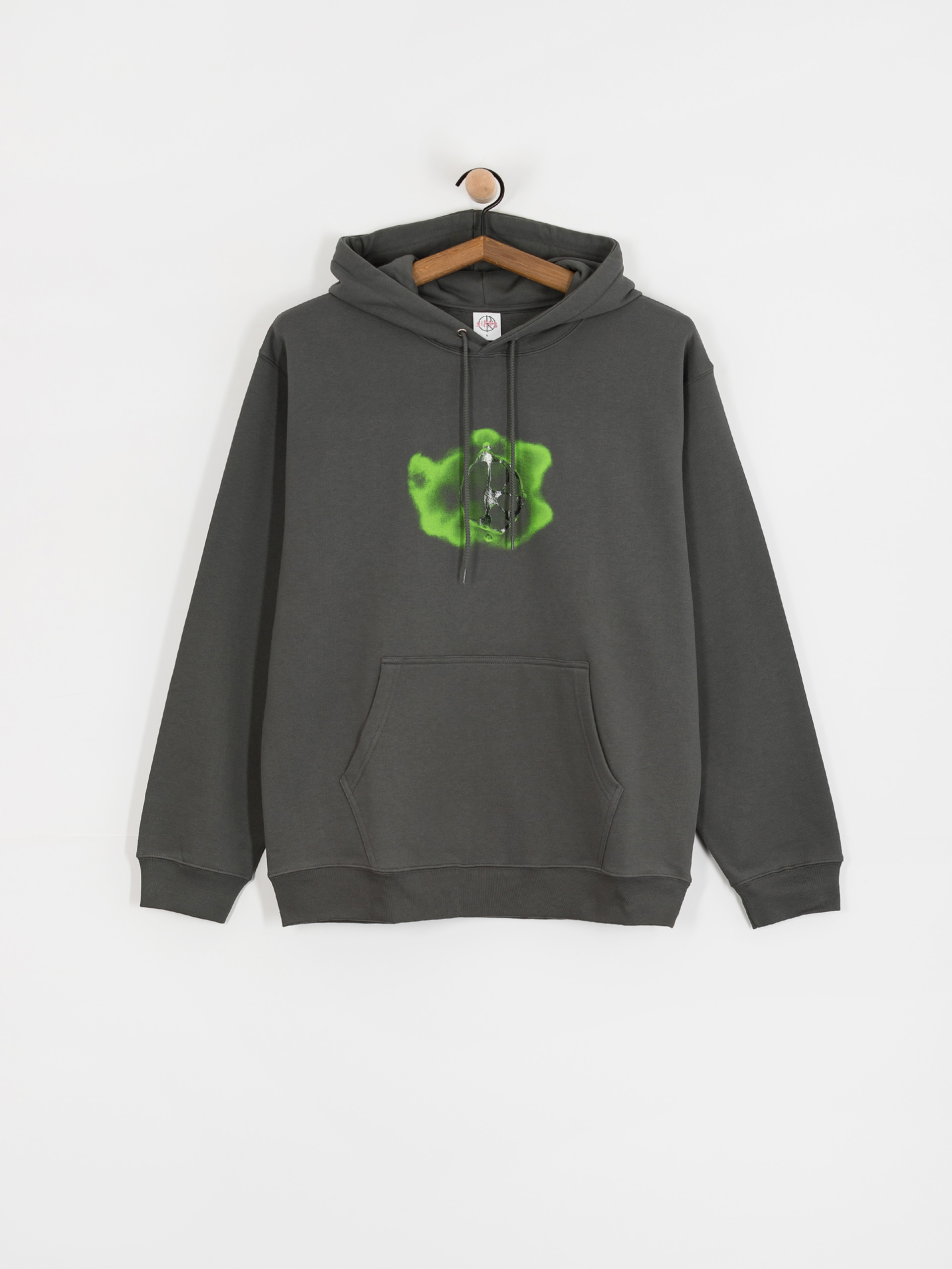 Mikina s kapucí Polar Skate Dave Metal Logo HD (graphite)