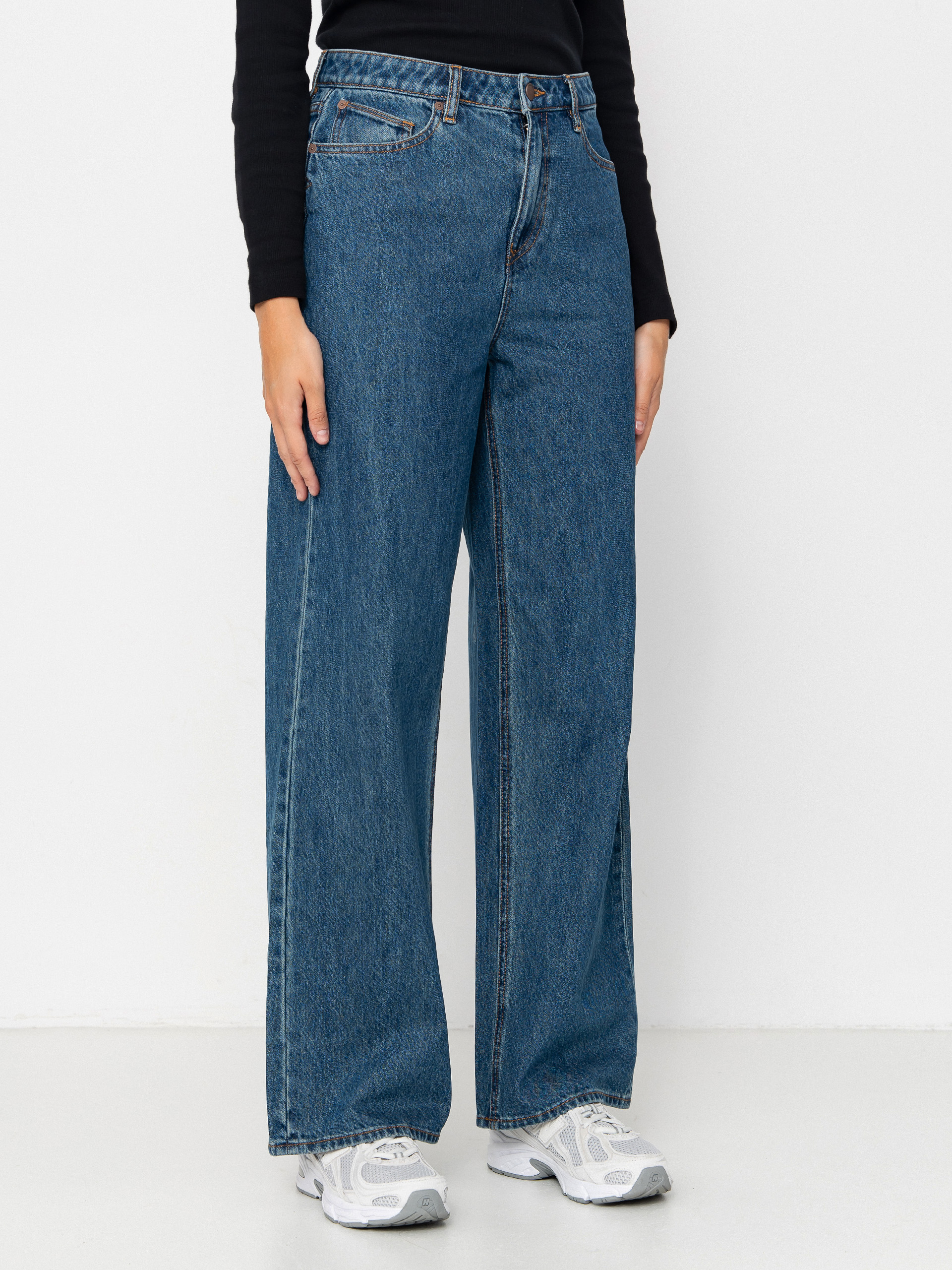 Kalhoty Volcom Stoned Bf Hirise Wmn (indigo ridge wash)