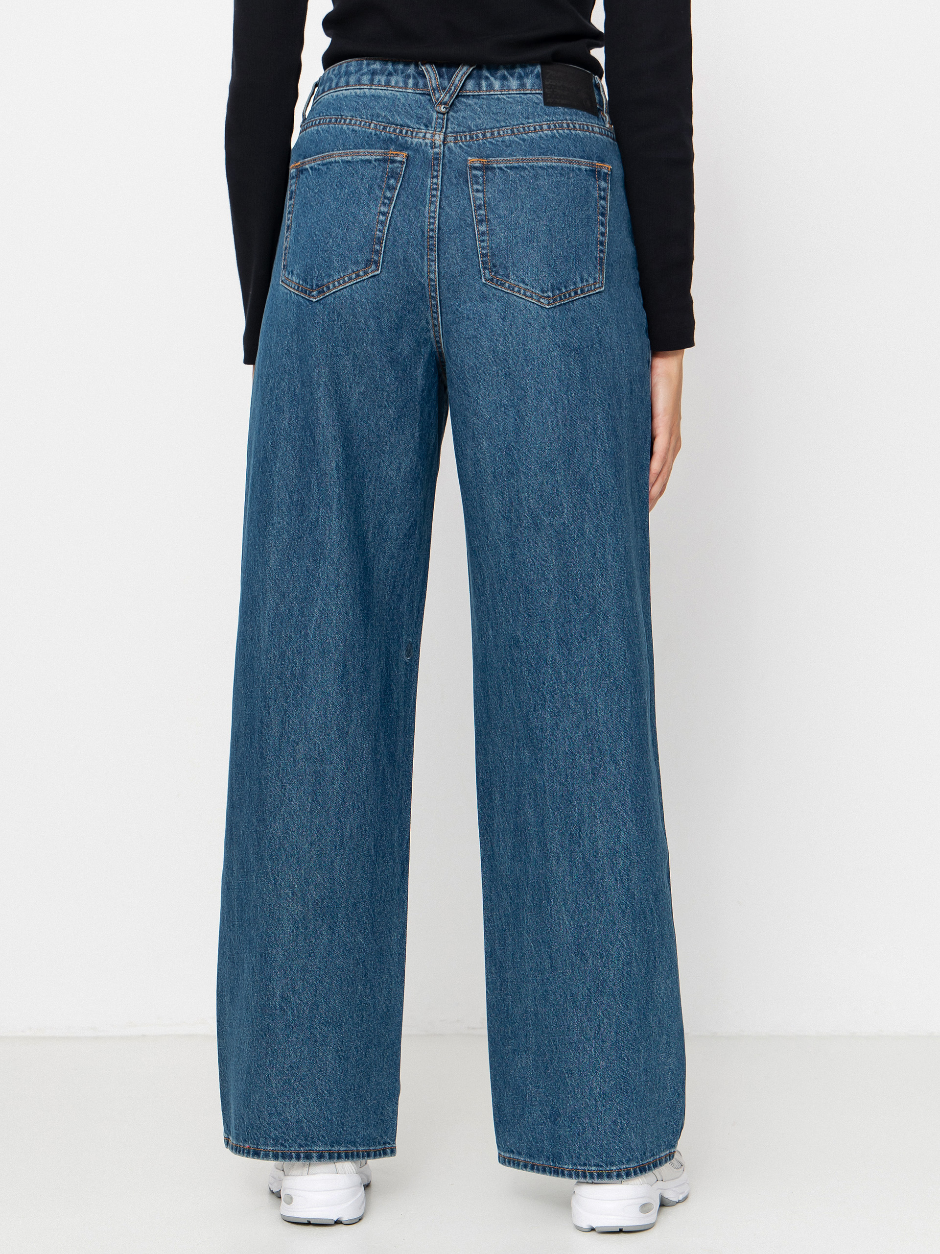 Kalhoty Volcom Stoned Bf Hirise Wmn (indigo ridge wash)