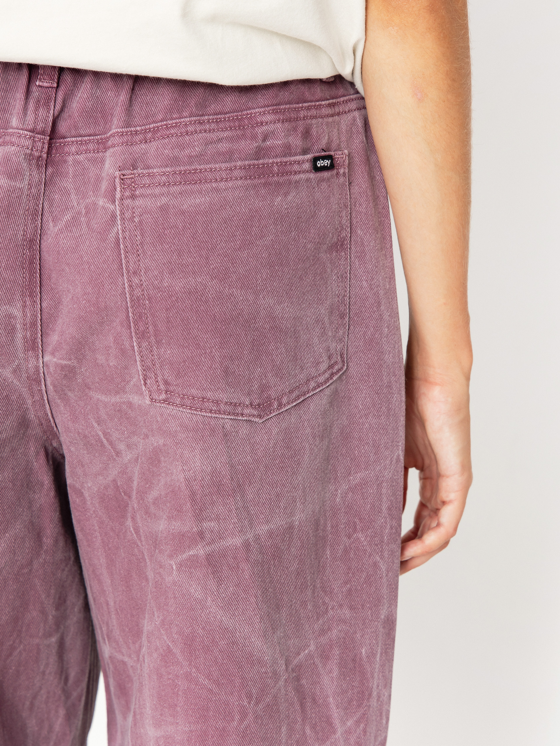 Kalhoty OBEY Donovan 5 Pocket Wmn (tulip wrinkle wash)