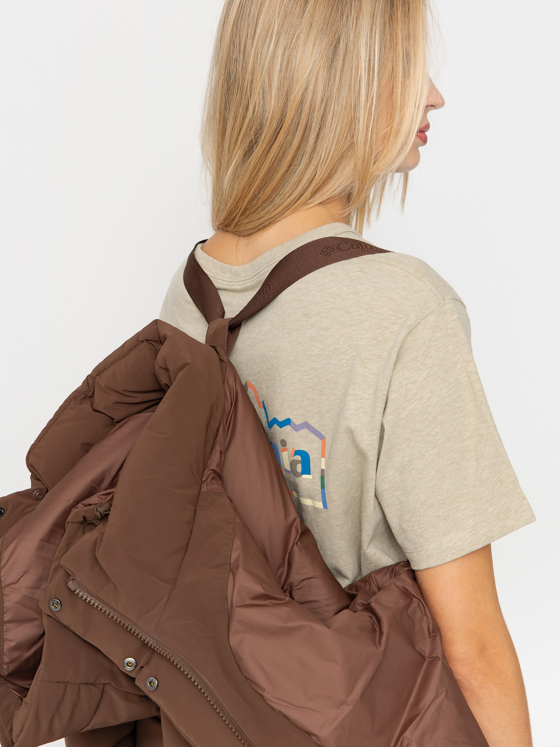 Bunda Columbia Amaze Puff Hooded Wmn (tobacco)