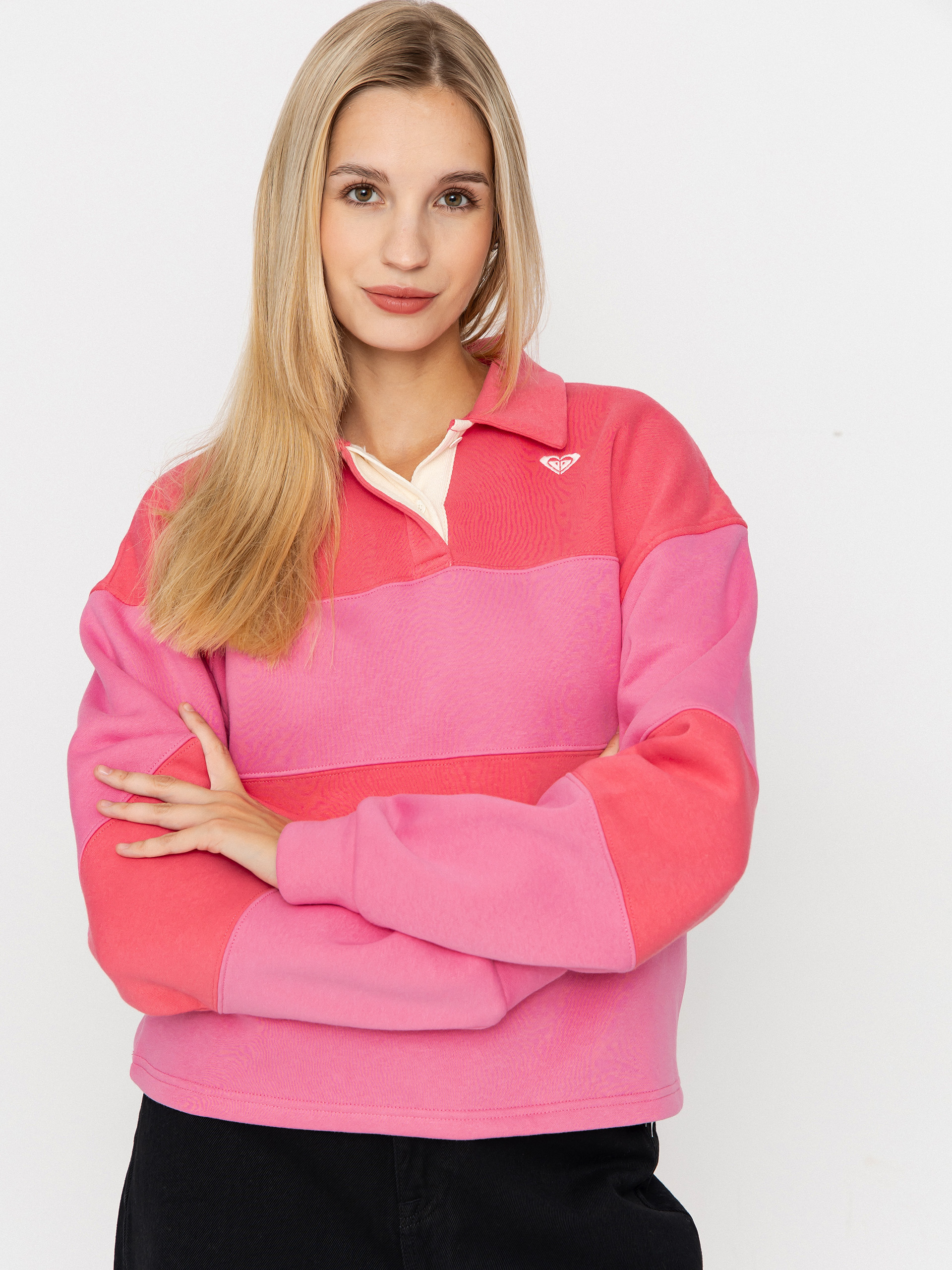 Mikina s kapucí Roxy Cross Your Mind Wmn (honey suckle)