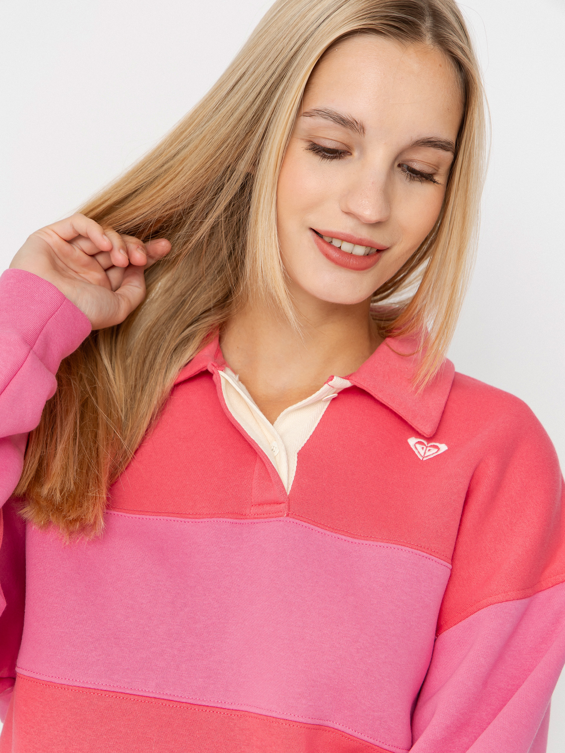 Mikina s kapucí Roxy Cross Your Mind Wmn (honey suckle)