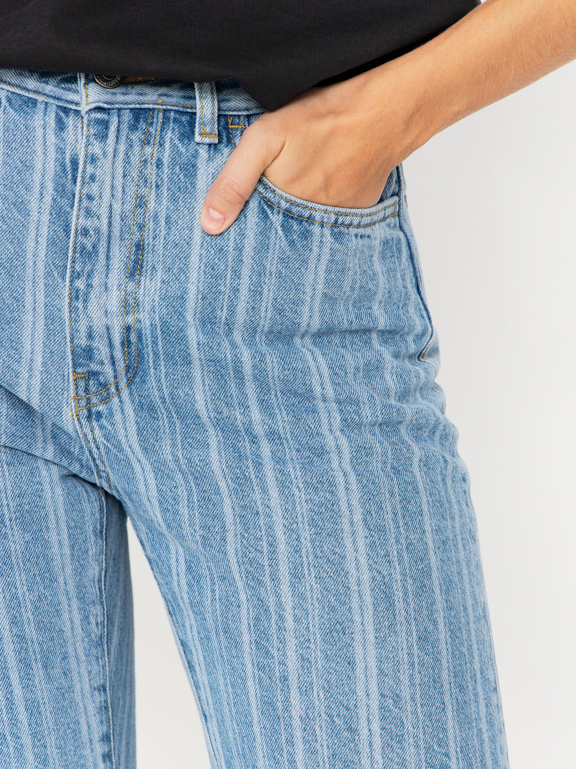 Kalhoty Carhartt WIP Rylan Wmn (rylan stripe/blue/stone bleached)