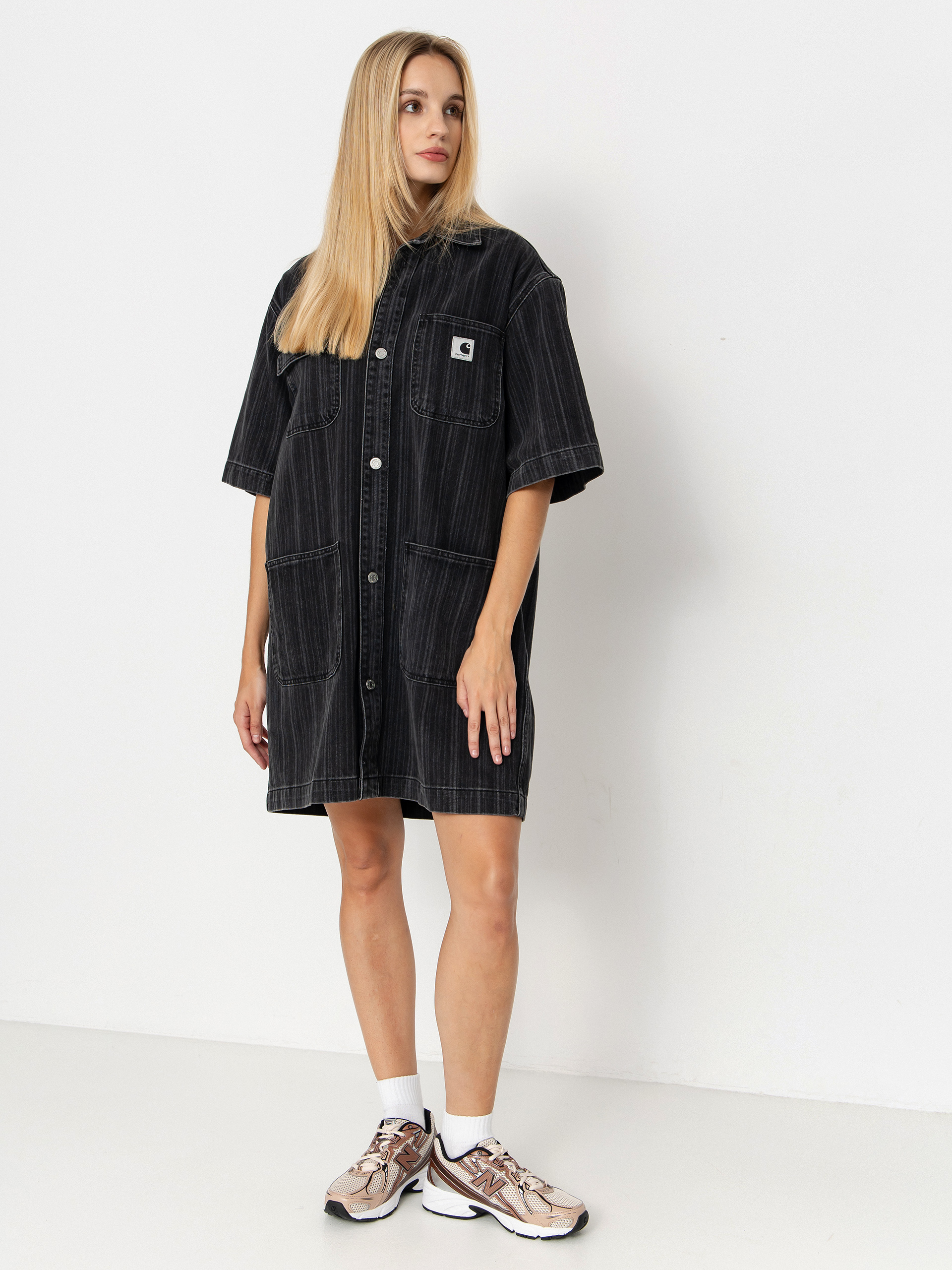 Šaty  Carhartt WIP Rylan Dress Wmn (rylan stripe/black/stone washed)