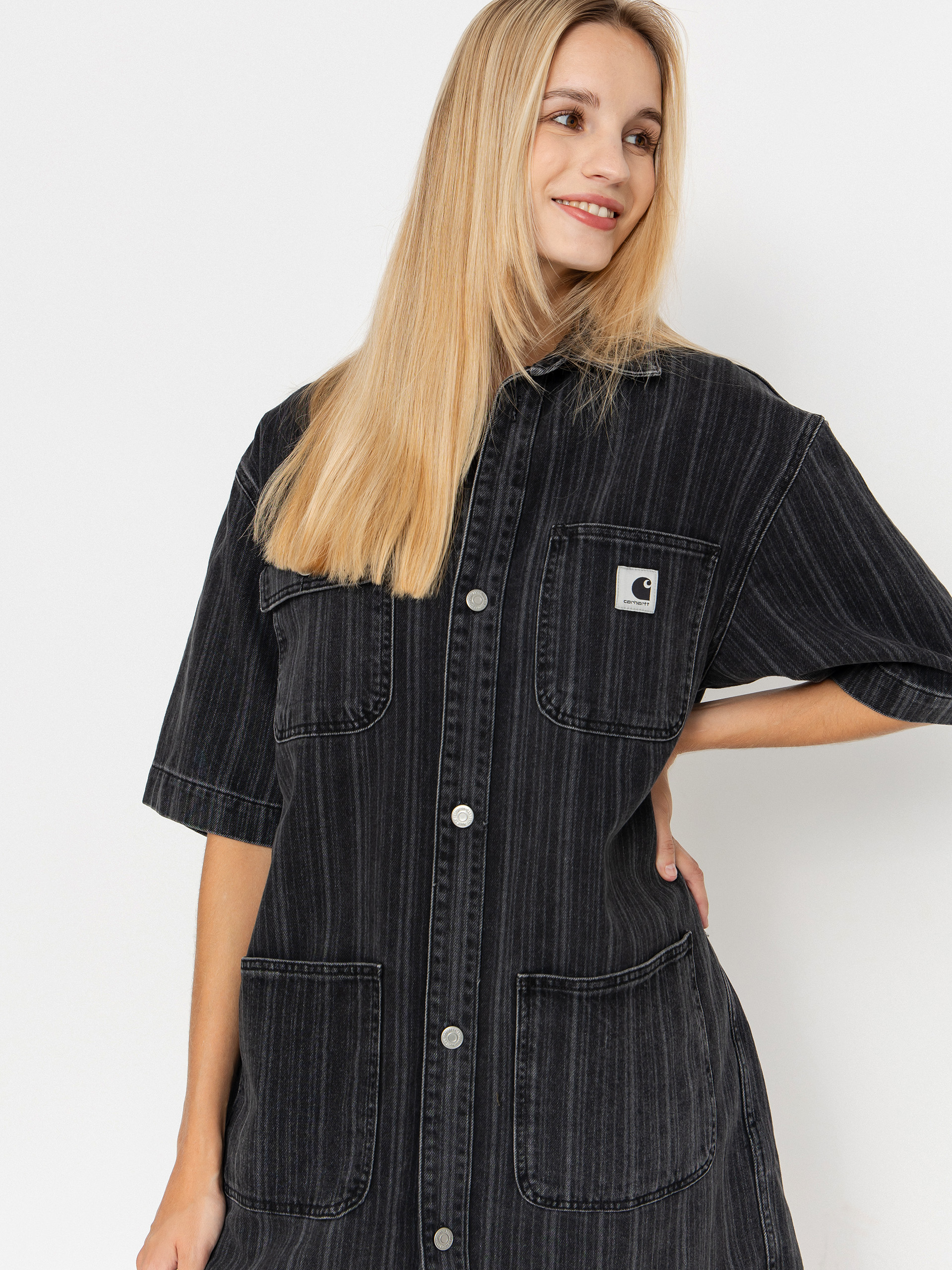 Šaty  Carhartt WIP Rylan Dress Wmn (rylan stripe/black/stone washed)