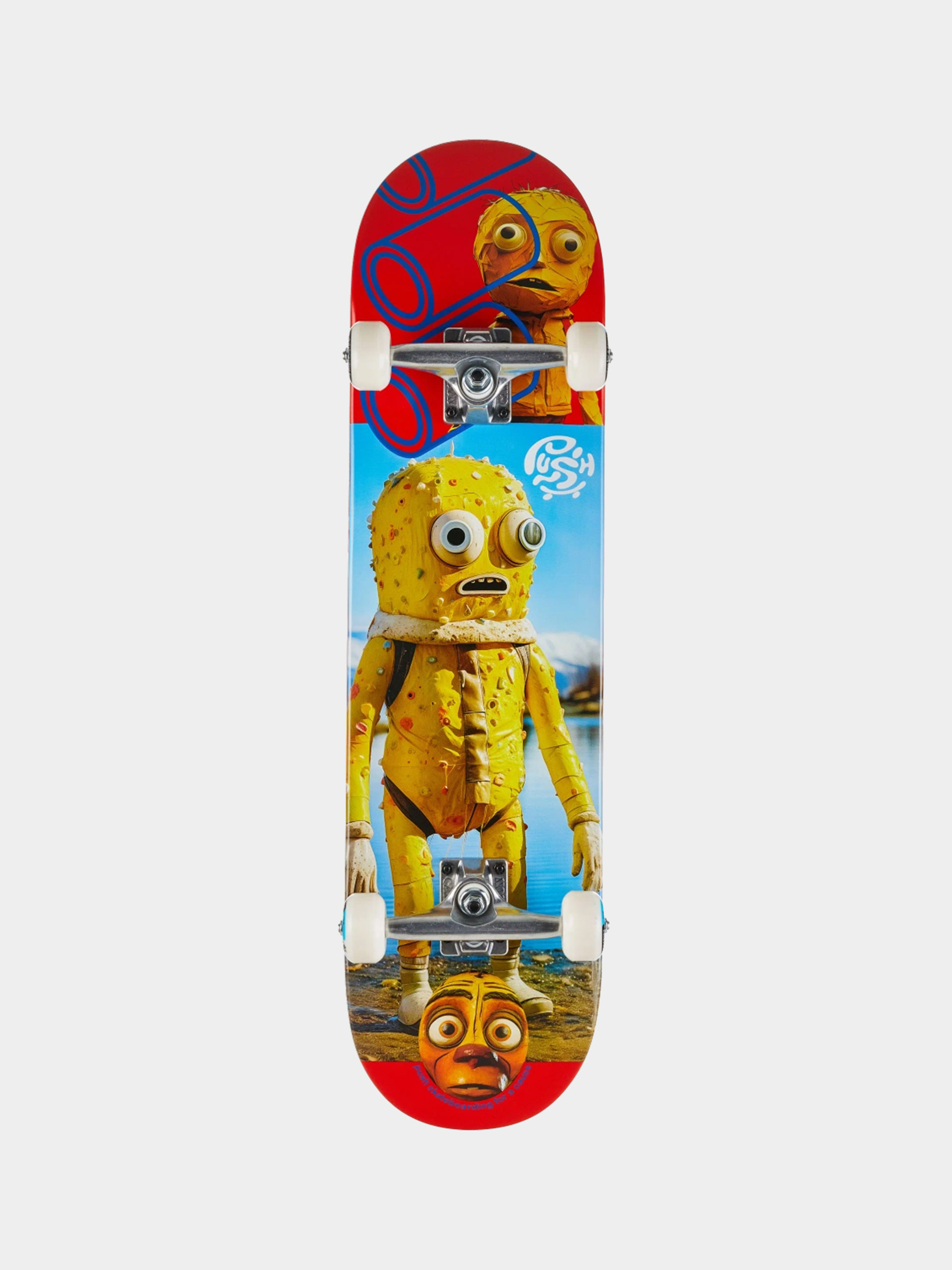 Skateboard Push Yellow Man (red)